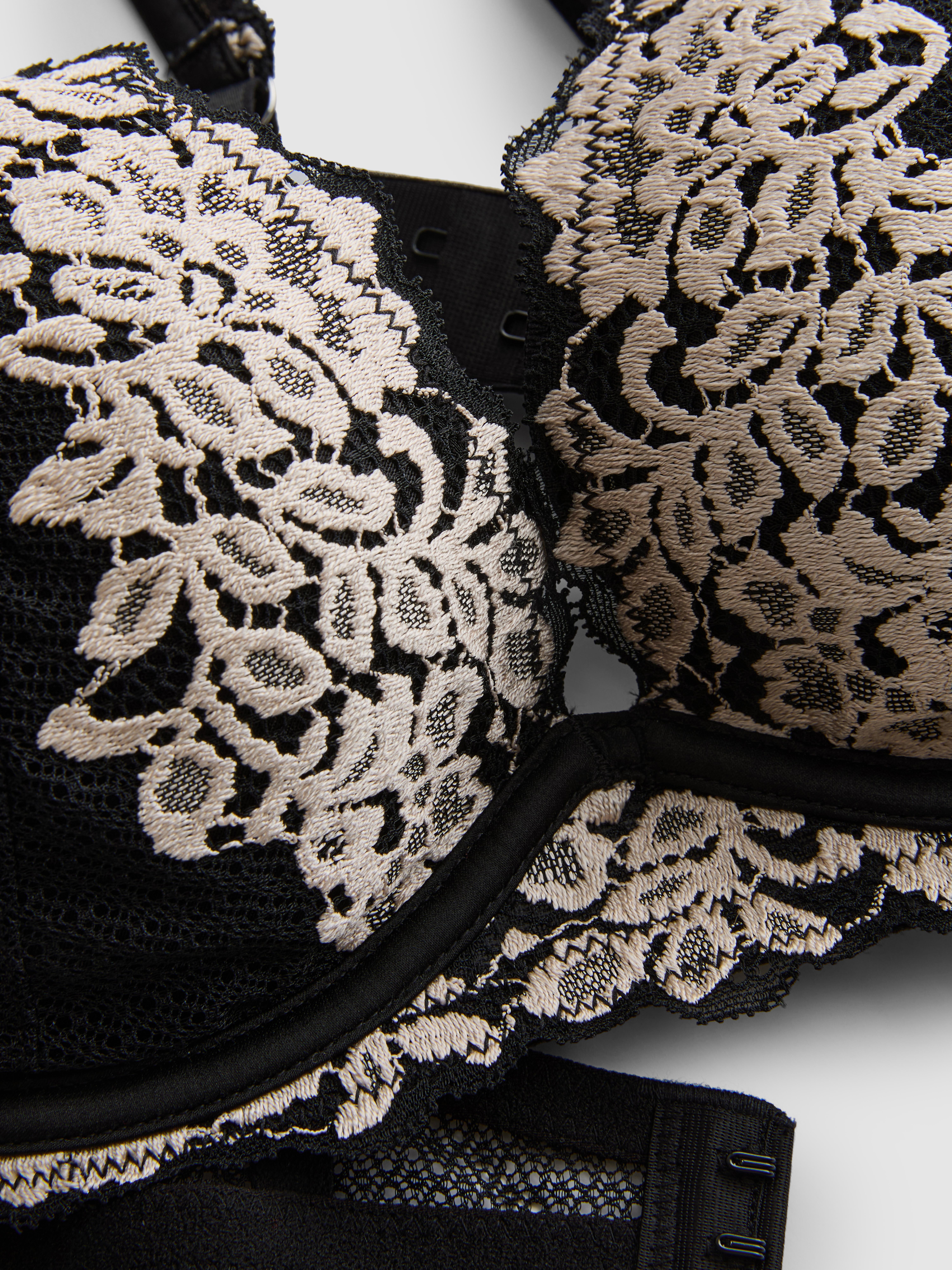 Diep uitgesneden beha met bloemenprint The Edit