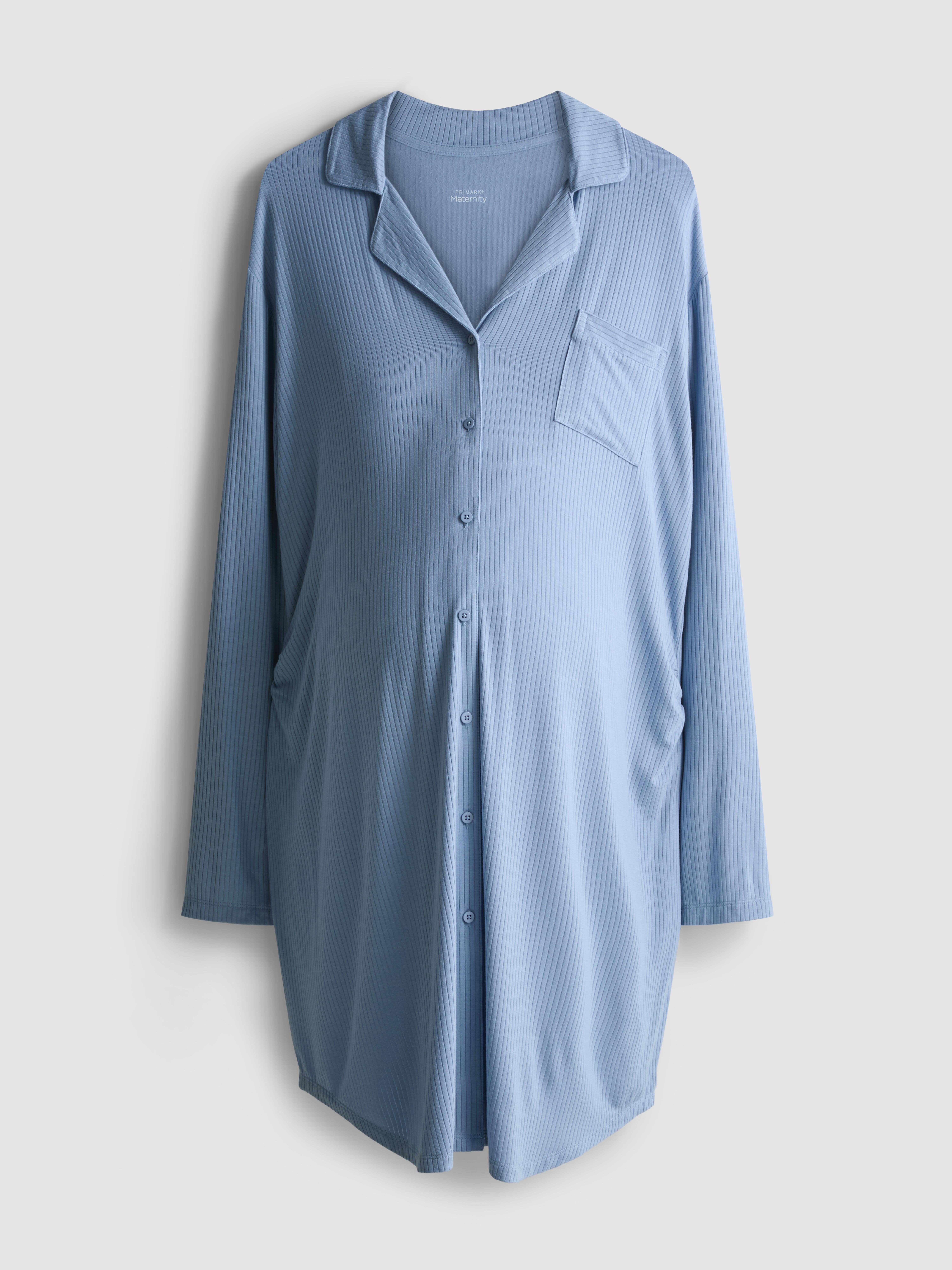 Camisa de pijama acanalada de premamá