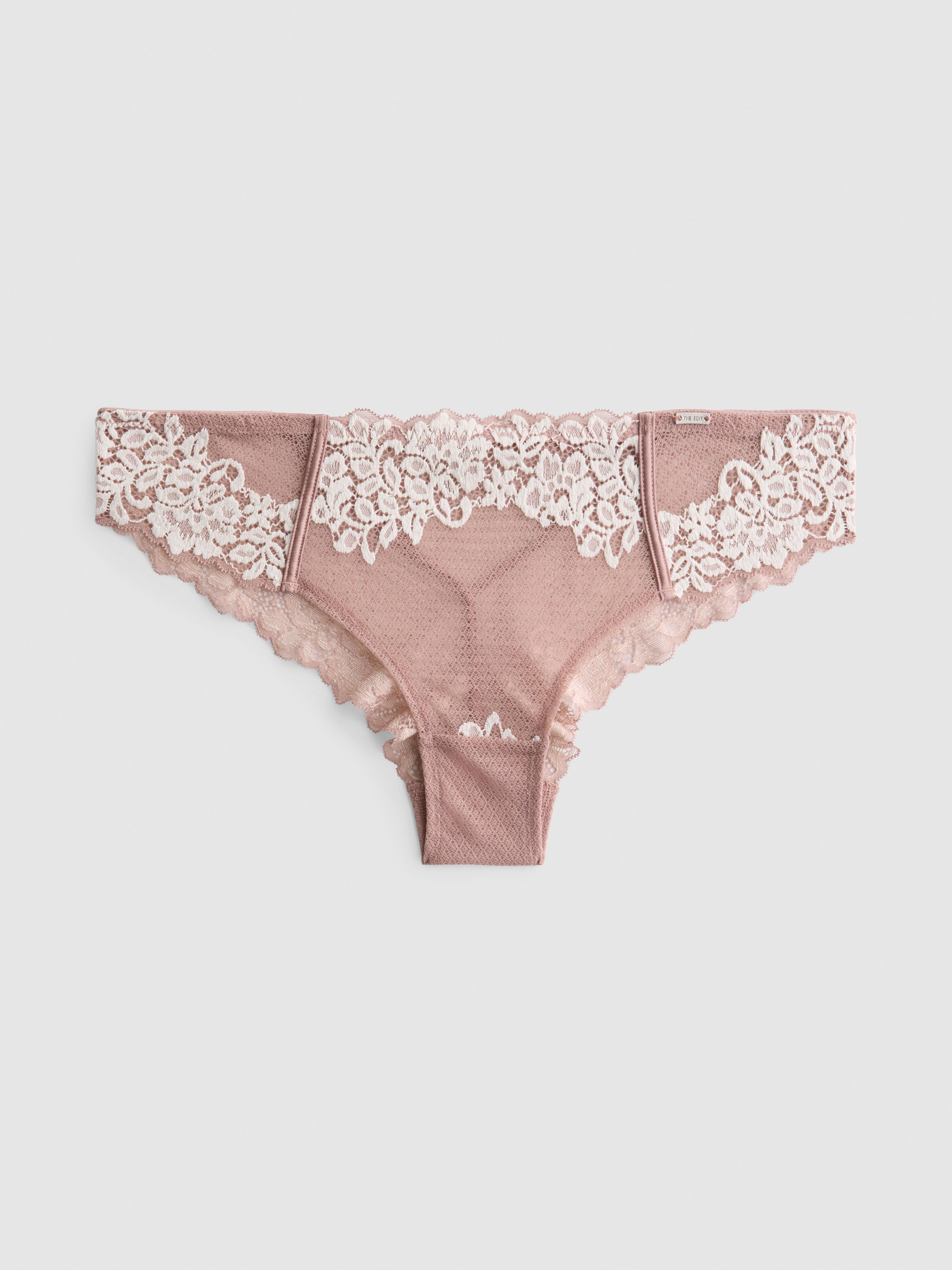 The Edit Floral Lace Hipster Briefs