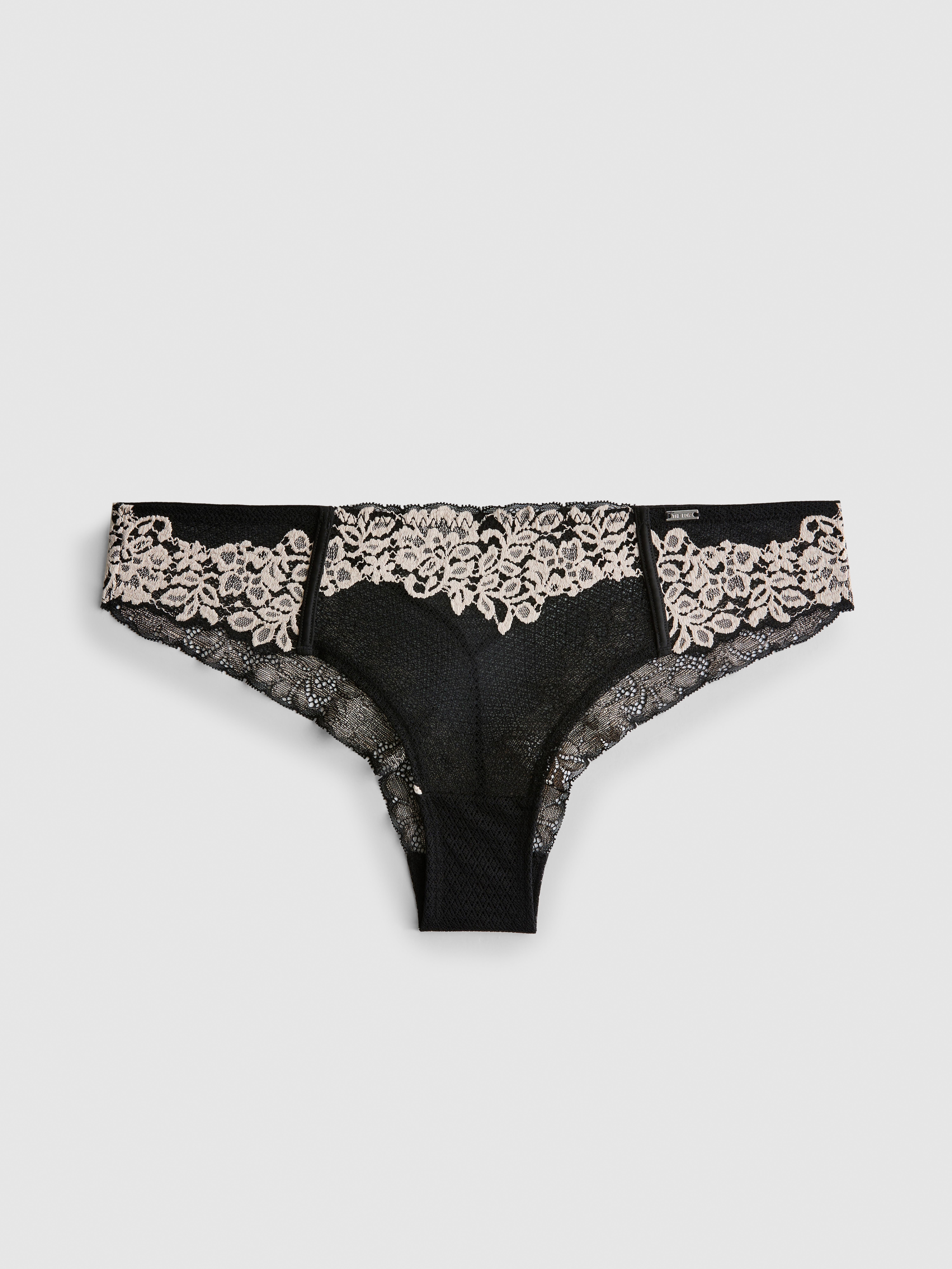 „The Edit“ Hipster-Slips mit floraler Spitze