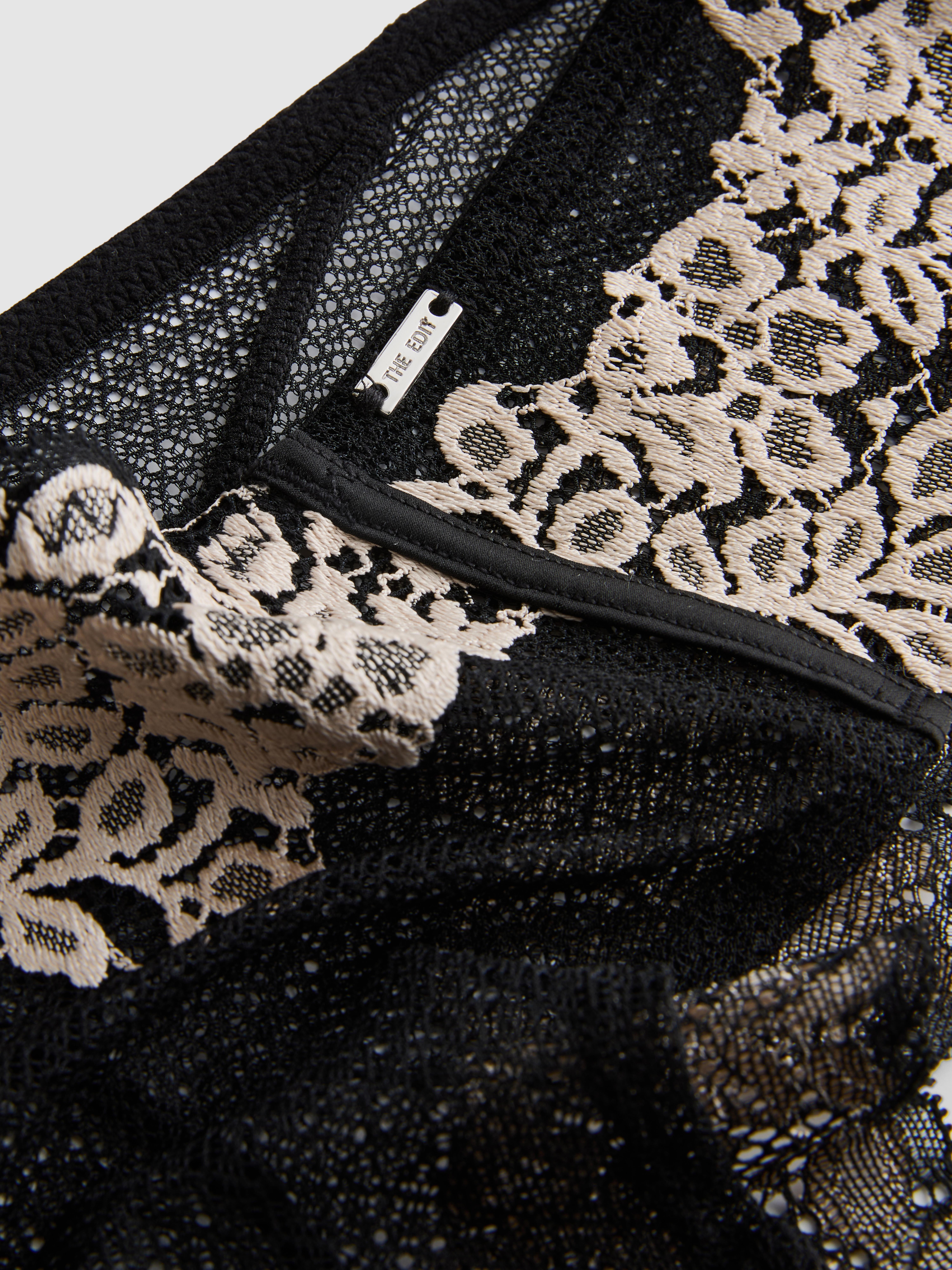 „The Edit“ Hipster-Slips mit floraler Spitze