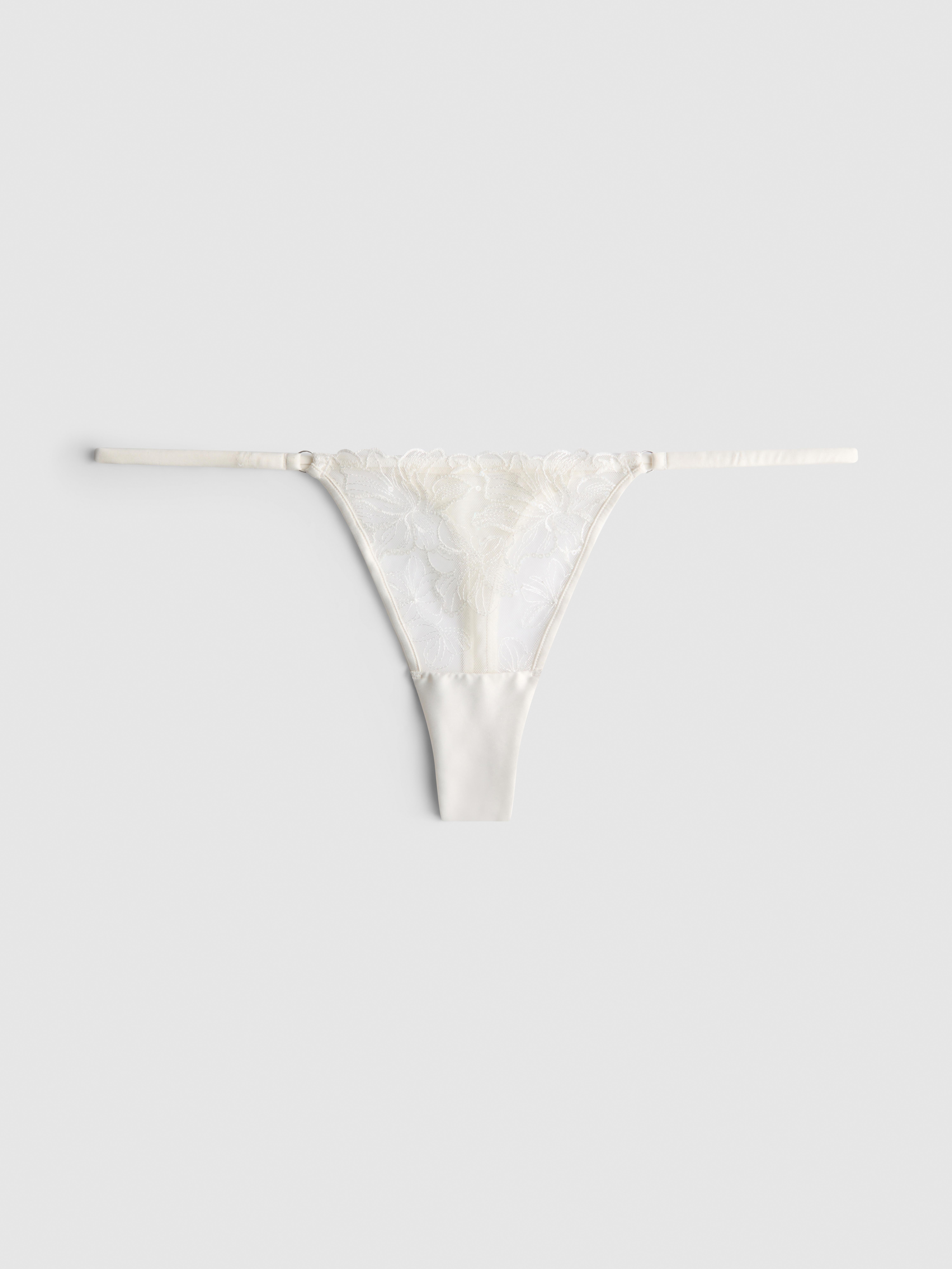 Bridal Sequin Embroidered Thong