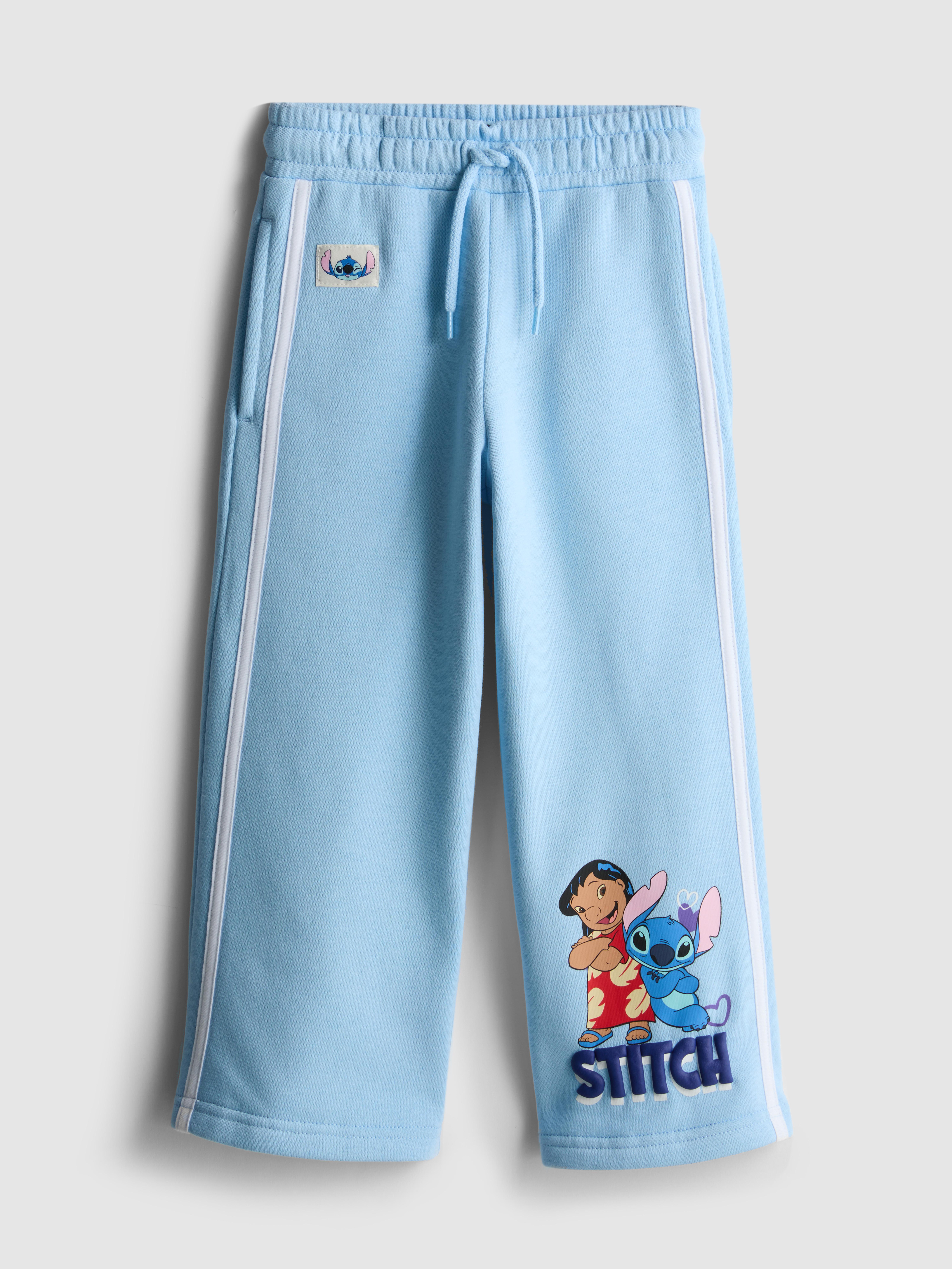 Girls Blue 1.5-8yrs | Disney’s Stitch Wide Leg Sweatpants