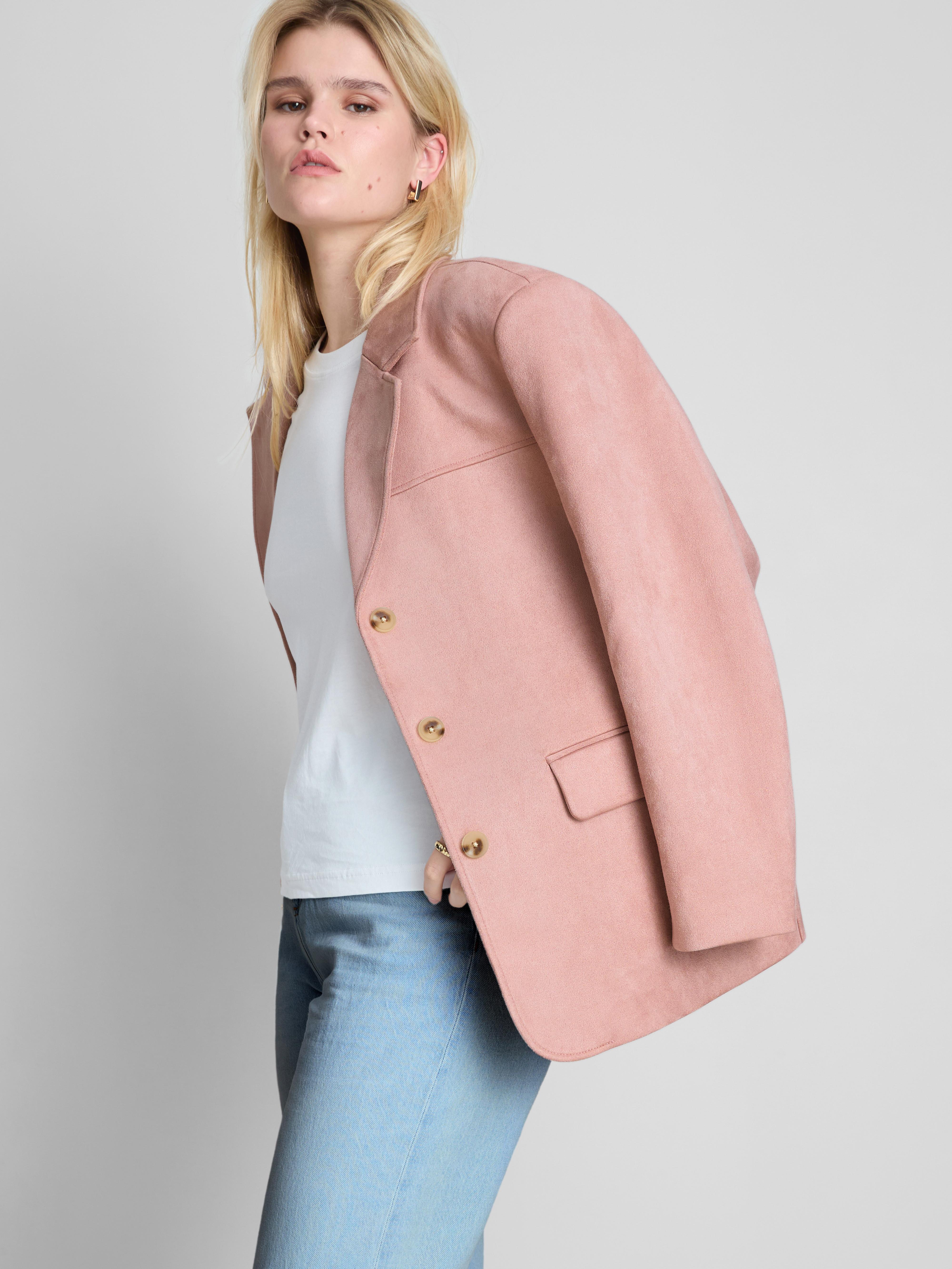 Oversized Faux Suede Blazer