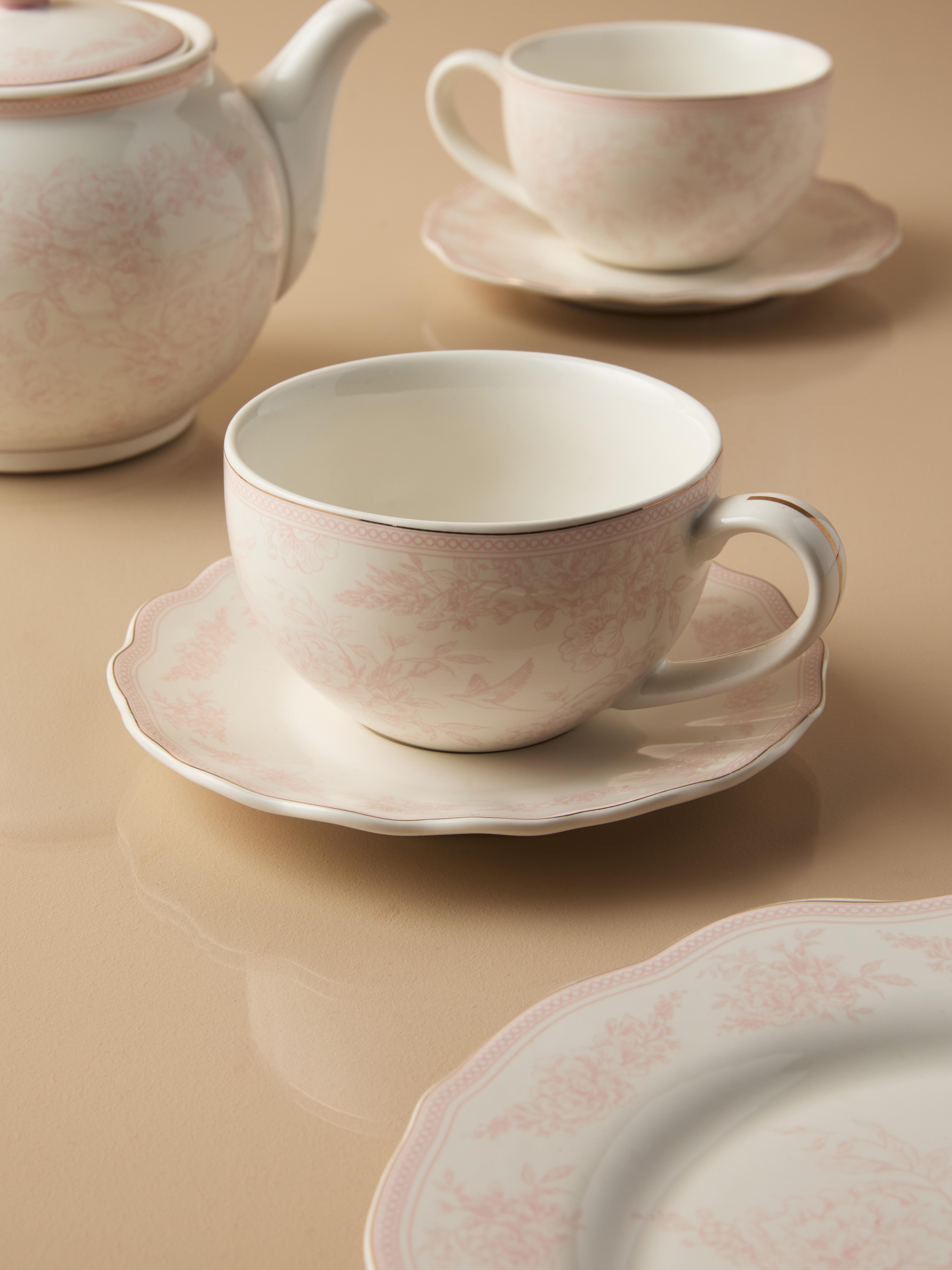 The Edit Toile Teacup And Saucer Set