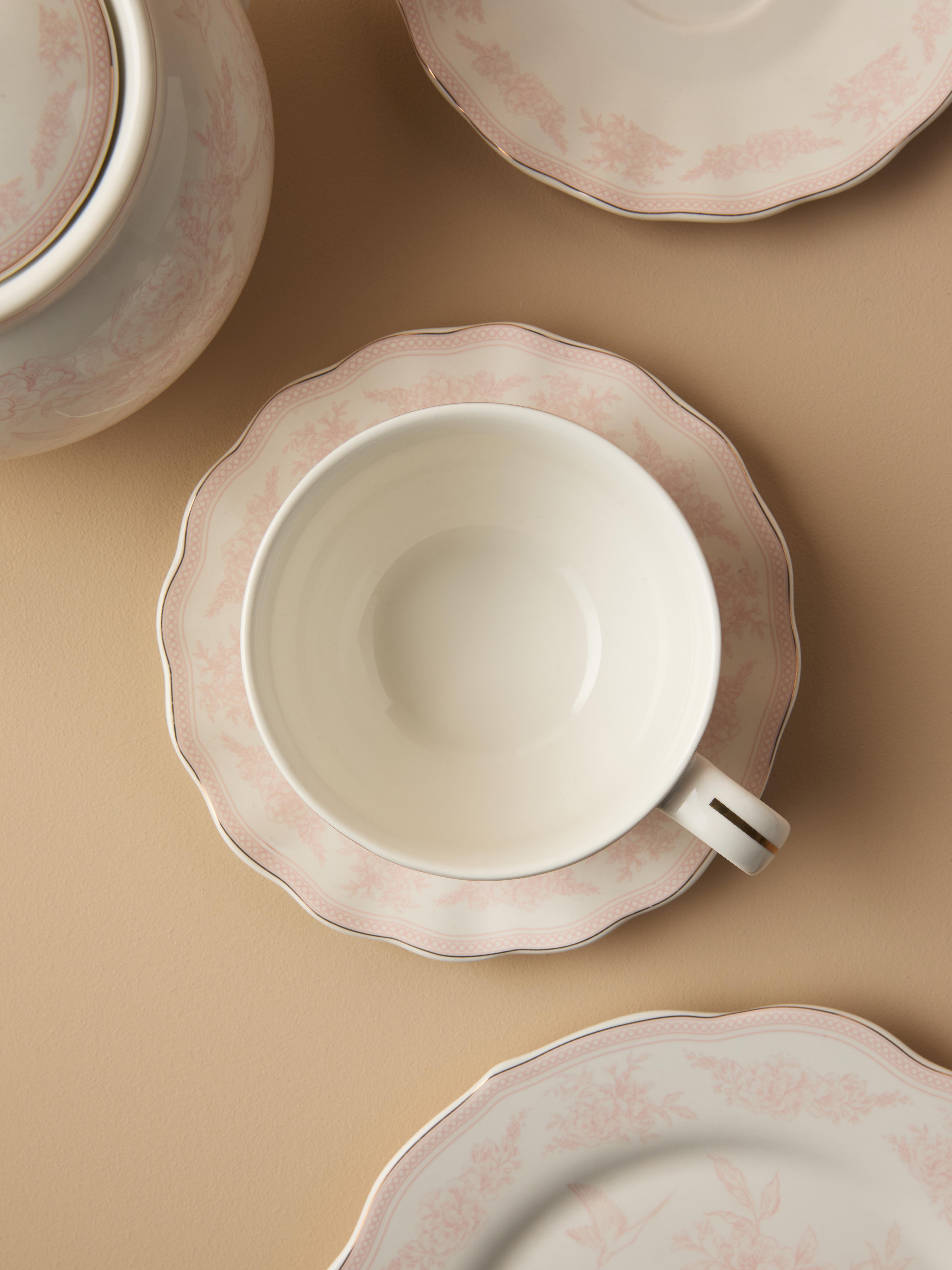 The Edit Toile Teacup And Saucer Set