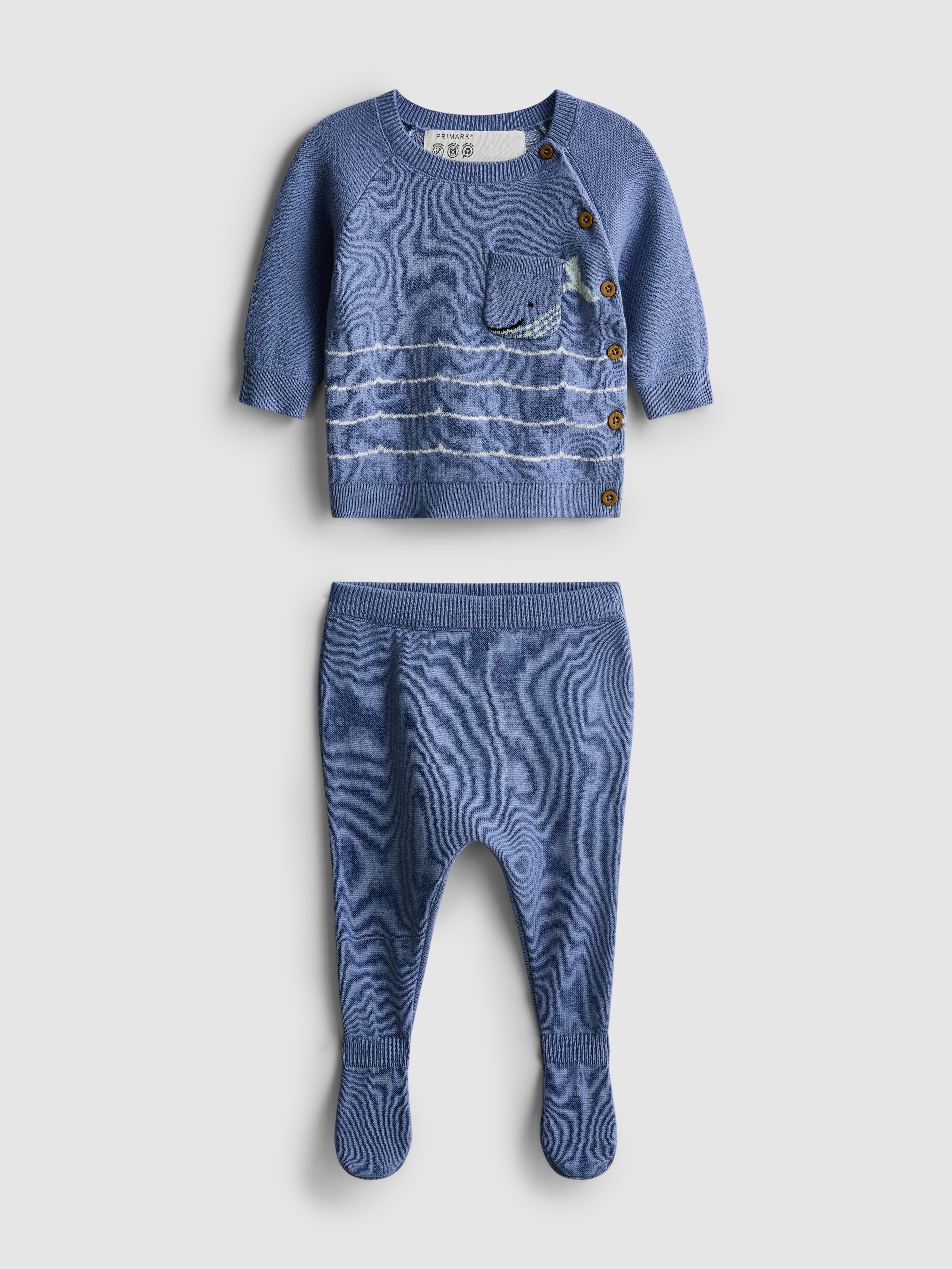 0–9 měsíců | Zavinovací pletený kardigan a punčocháčky