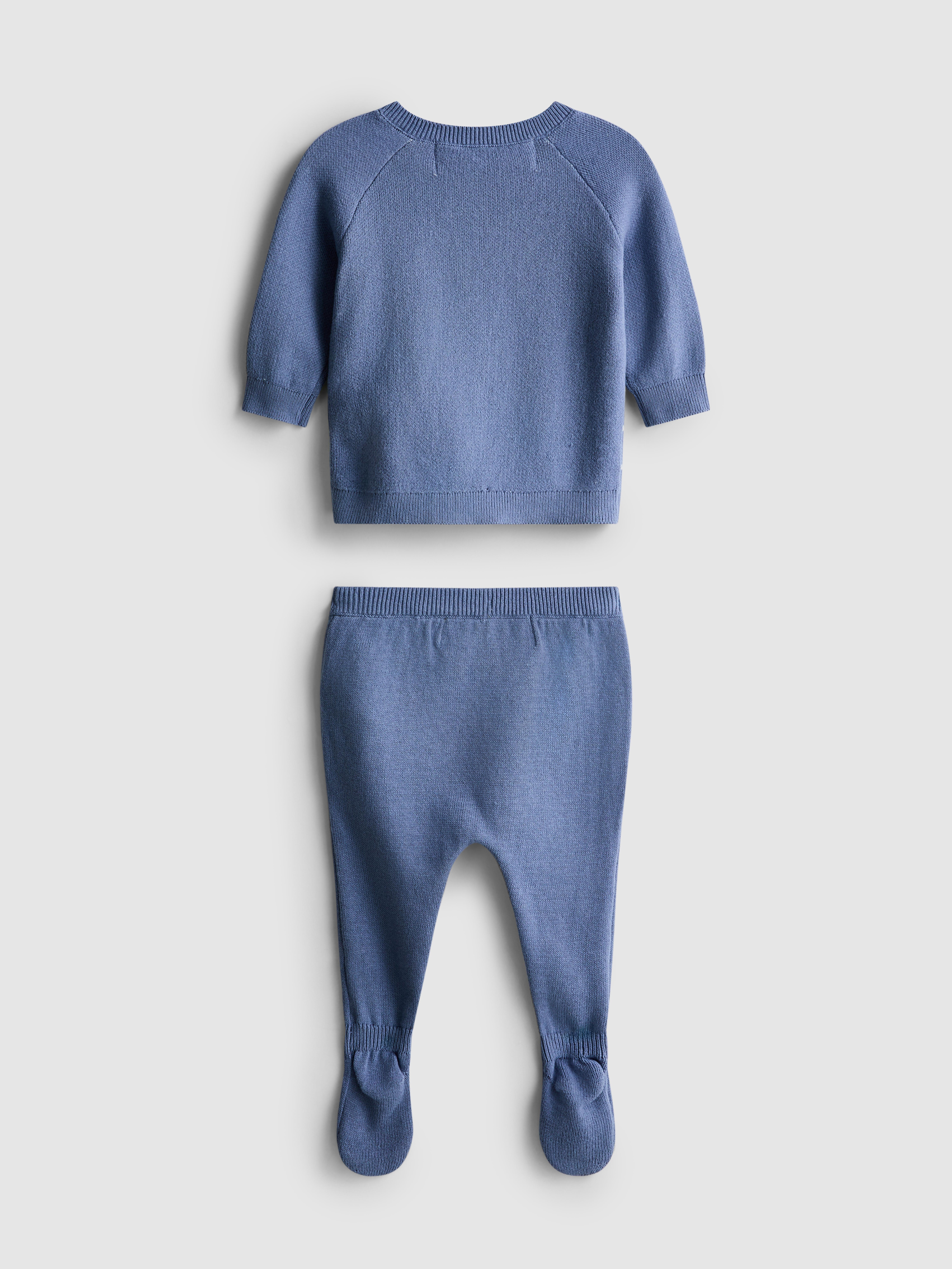 0–9 mes. | Ovita jopica in pajkice s stopali za novorojenčka