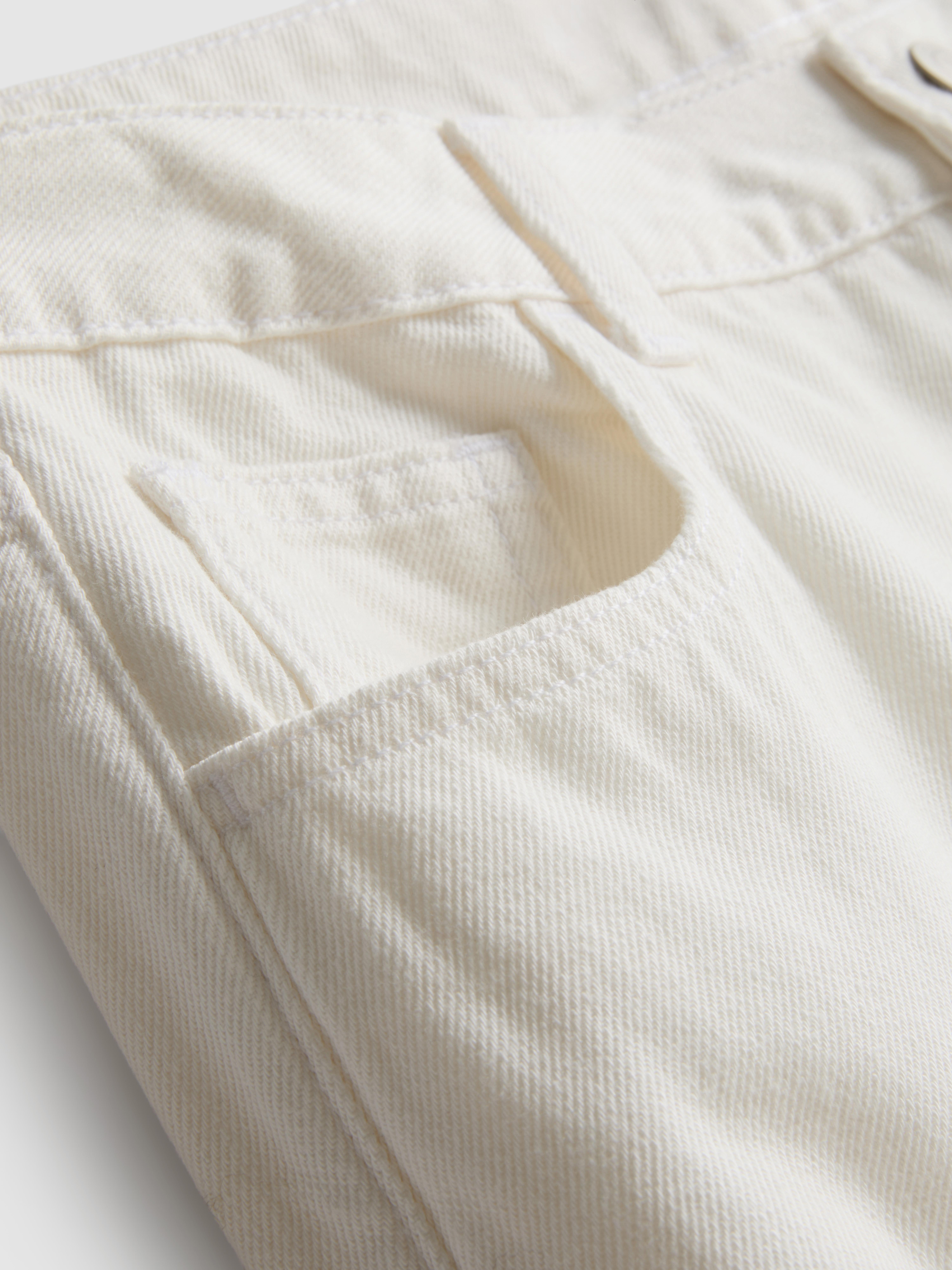 Cotton Denim Mid-Rise Wide-Leg Jeans