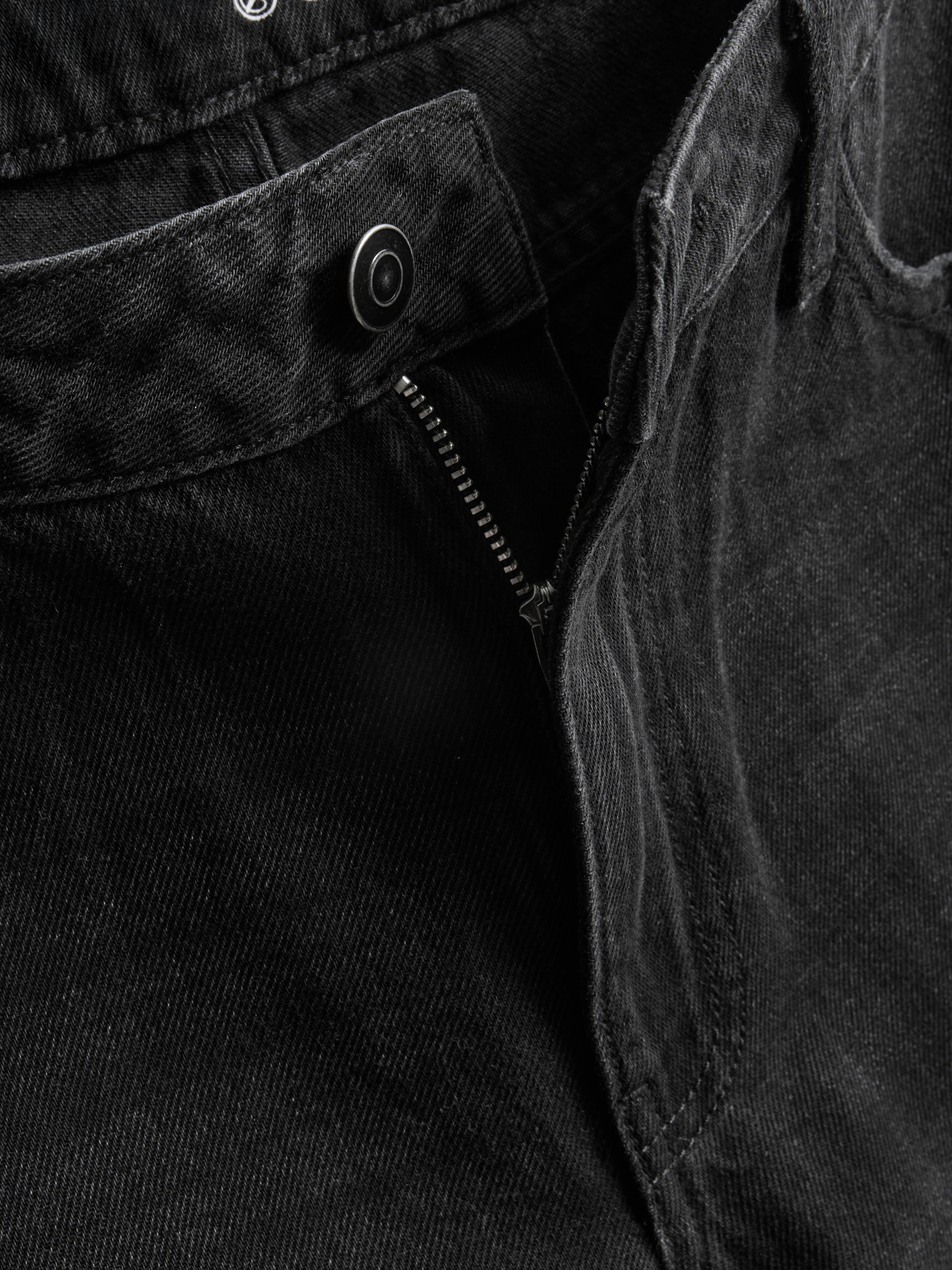 Cotton Denim Mid-Rise Wide-Leg Jeans