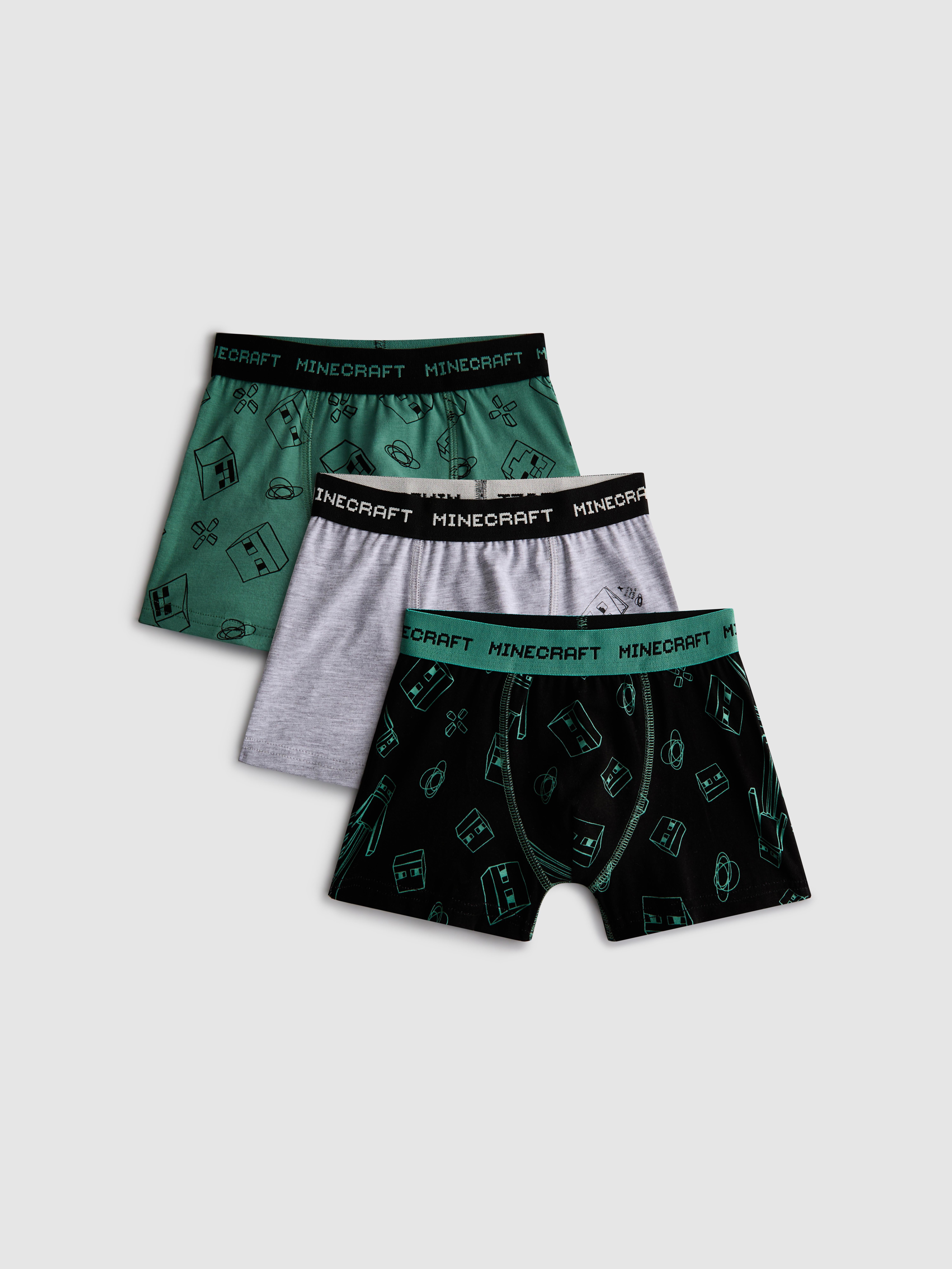 3-15yrs | 3pk Minecraft Trunks