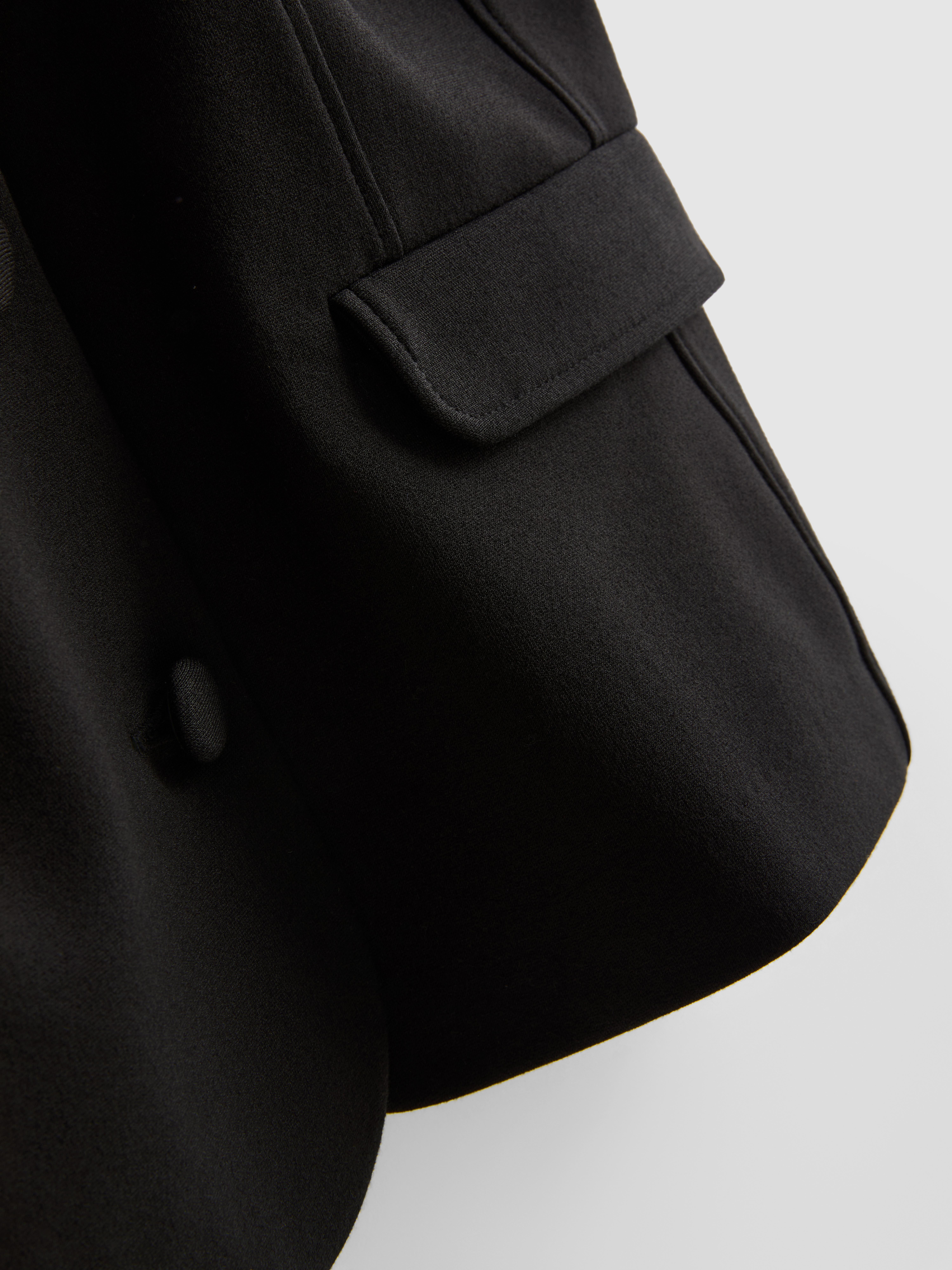 Short Sleeve Square Neckline Blazer