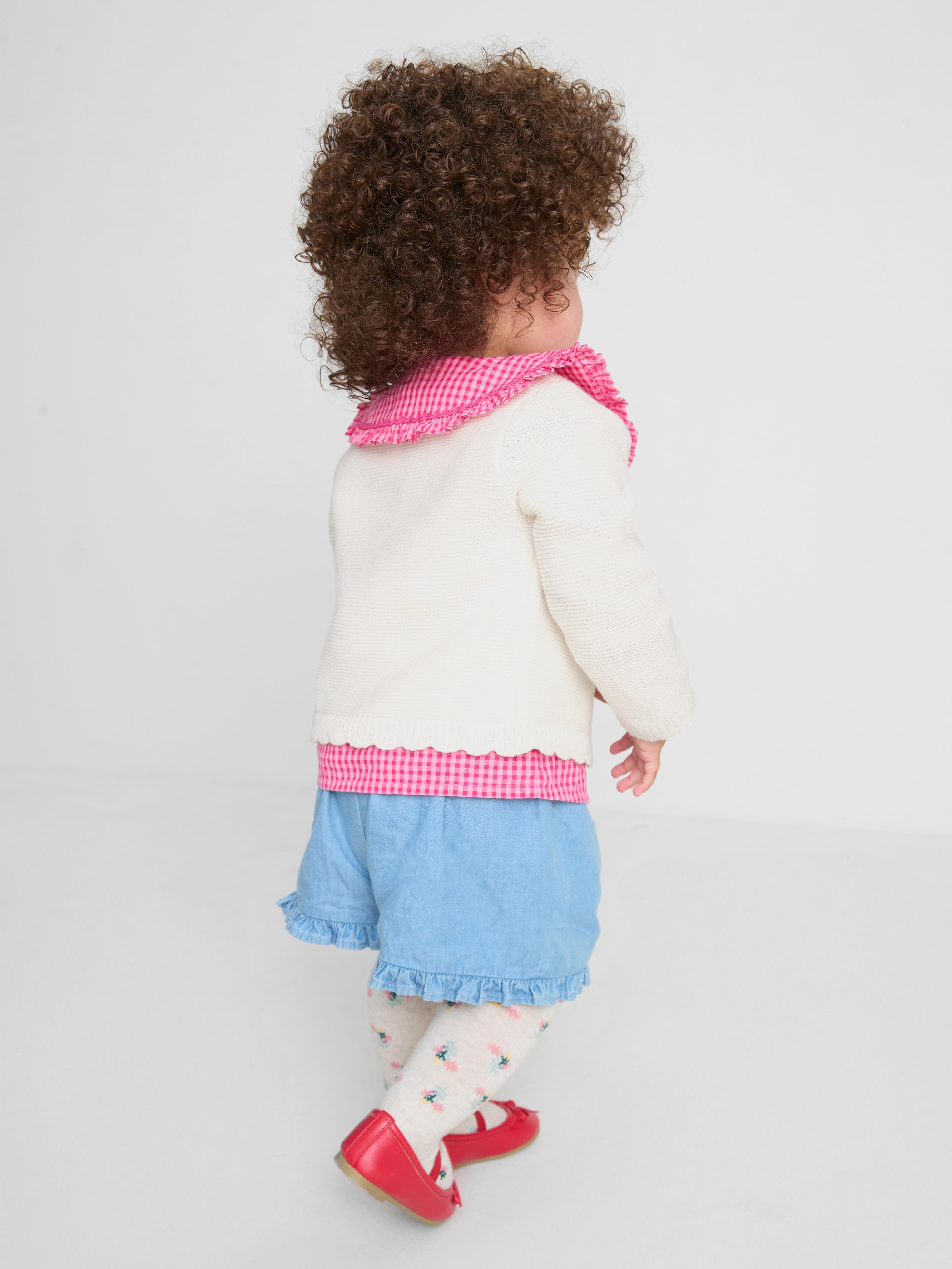 0-18mths | Scallop-Trim Newborn Cardigan