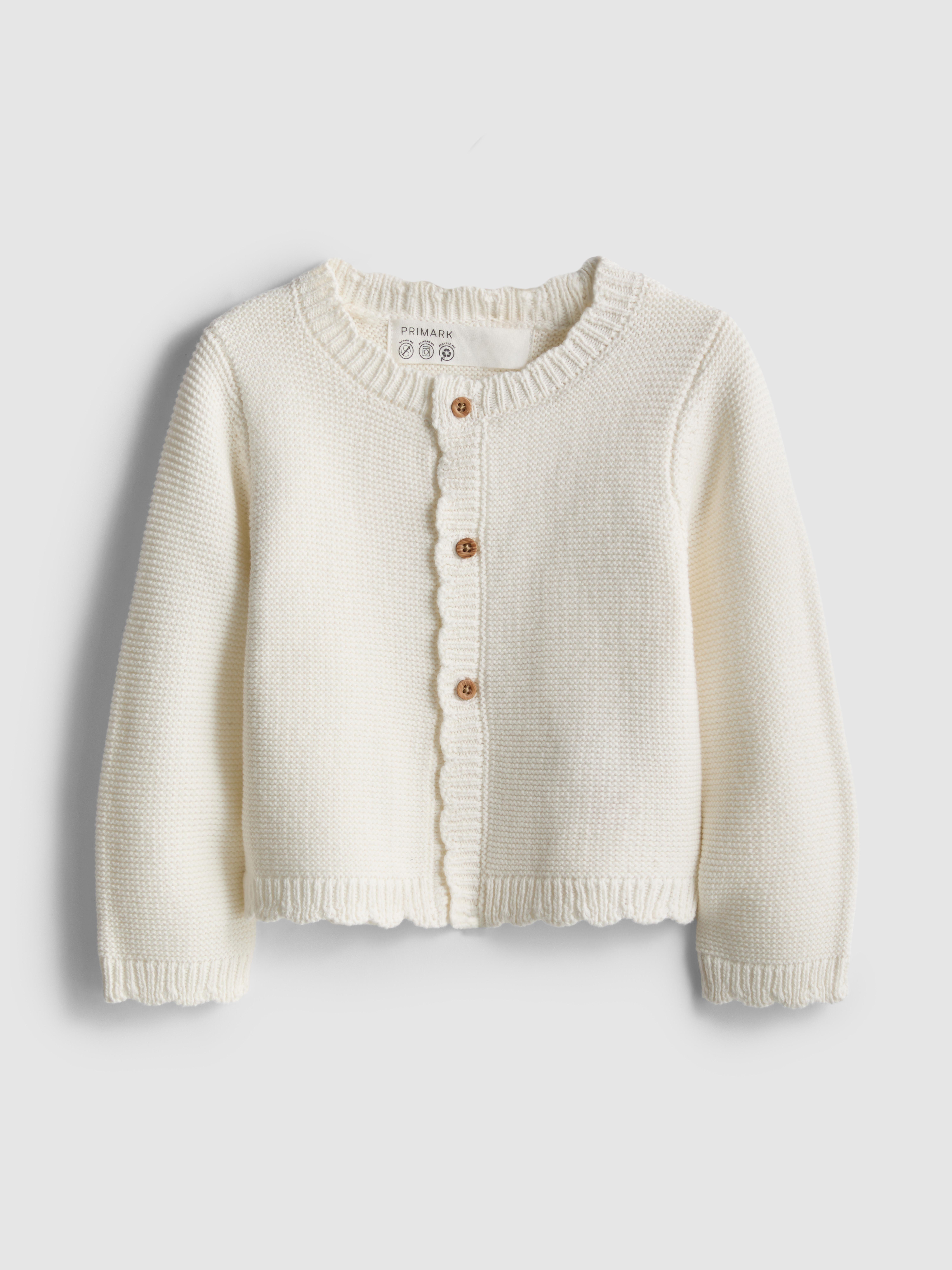 0-18mths | Scallop-Trim Newborn Cardigan