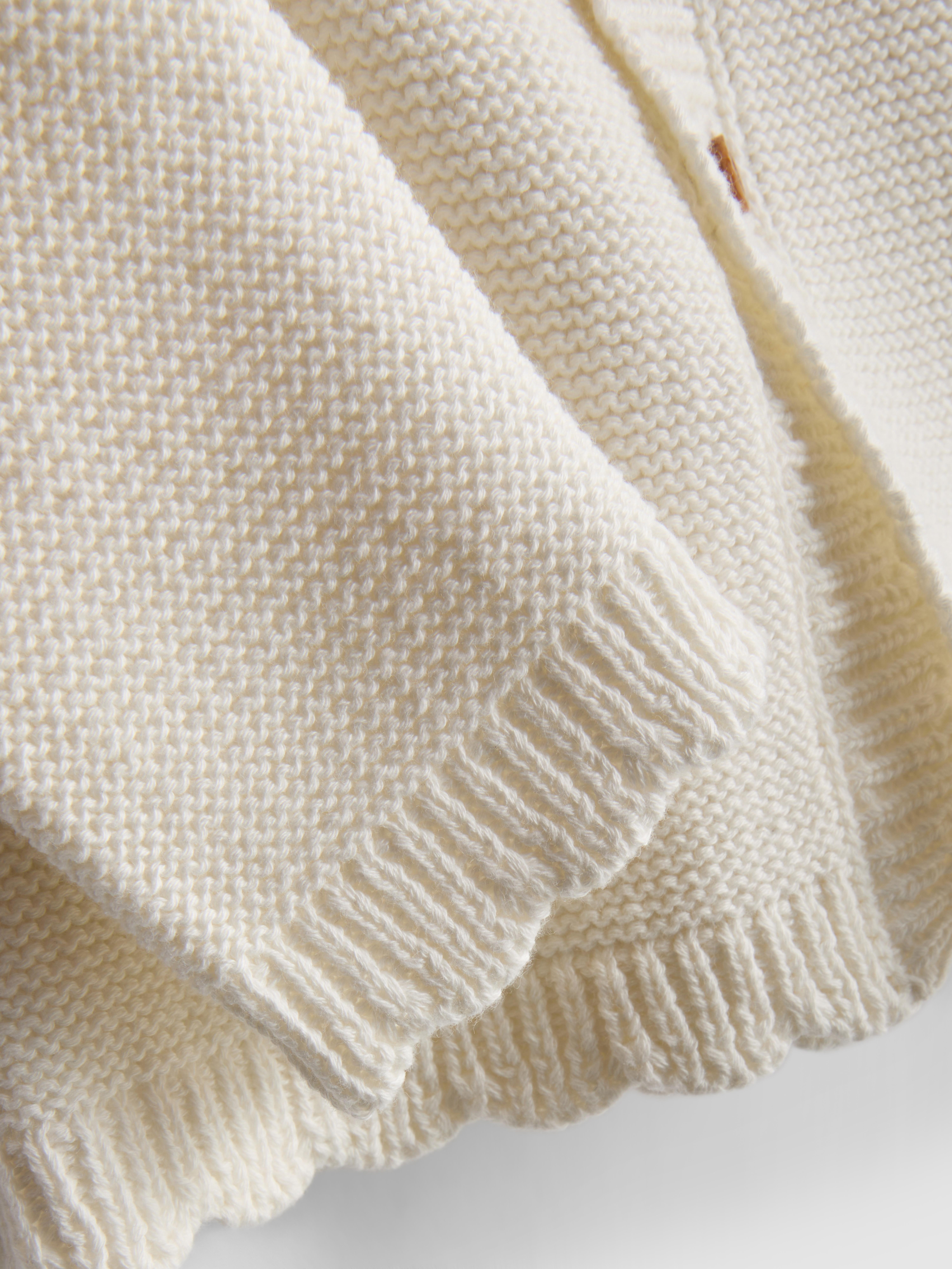 0-18mths | Scallop-Trim Newborn Cardigan