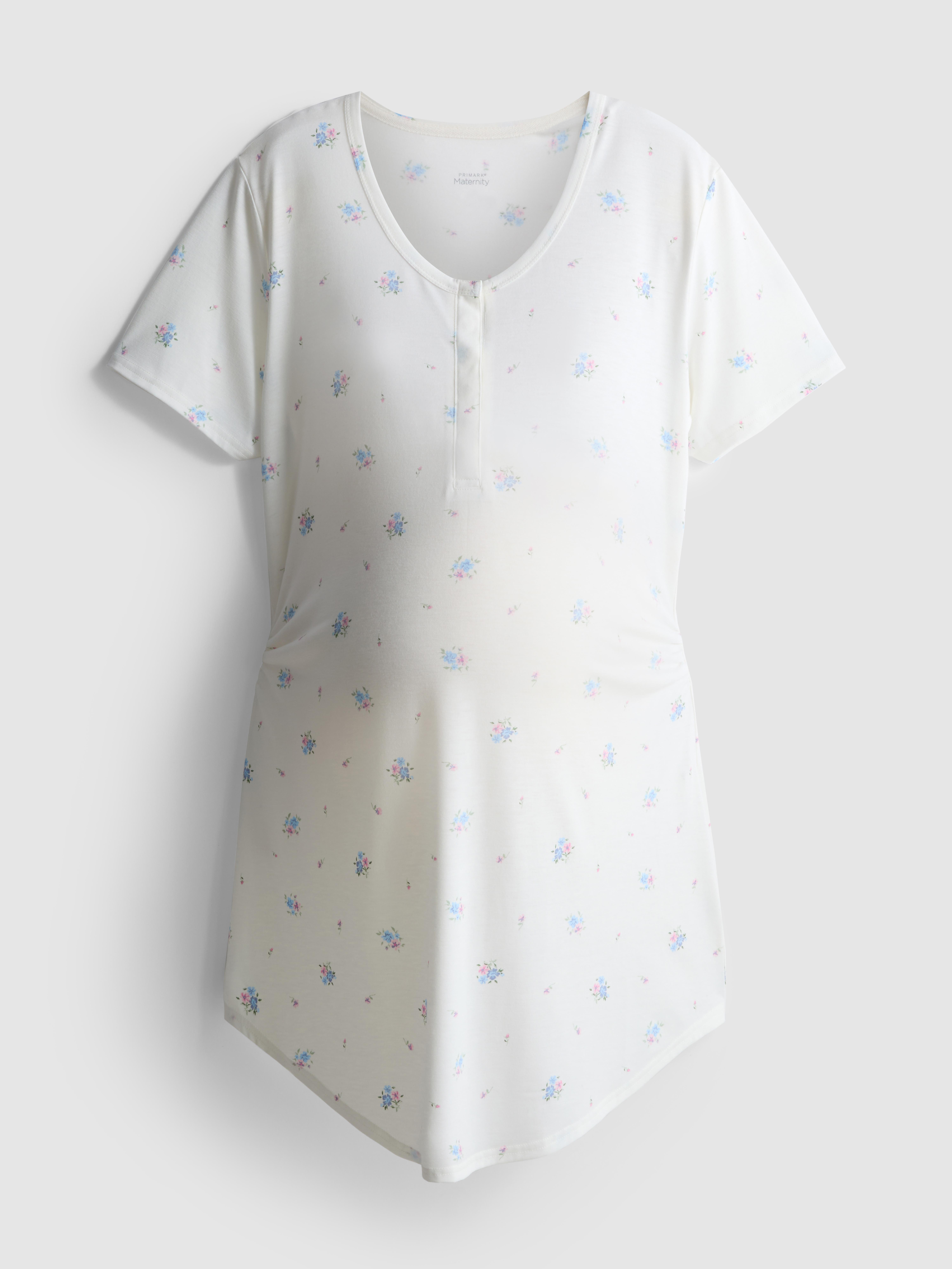 Maternity Printed Popper Night Dress