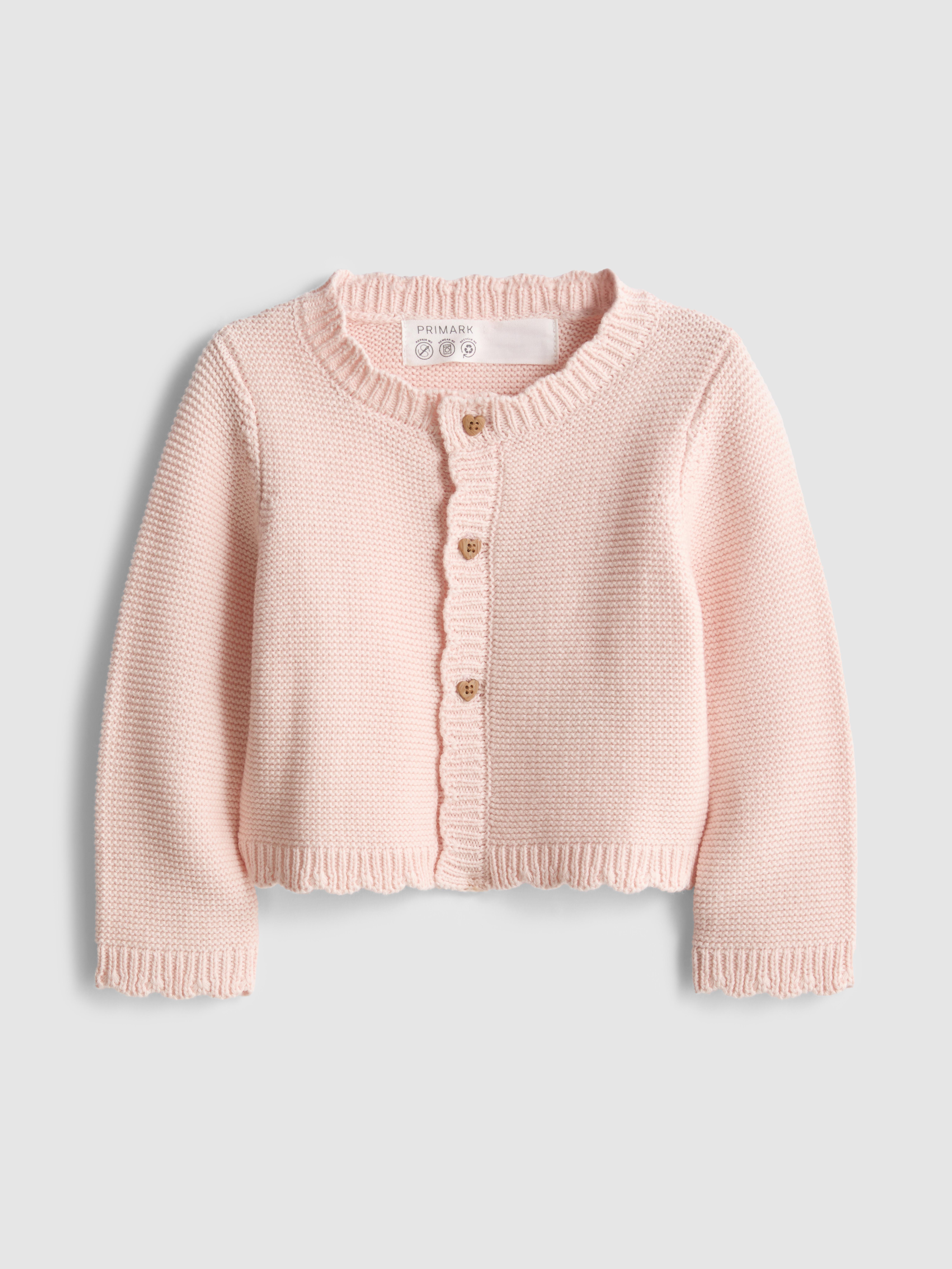 0-18 mesi | Cardigan neonato con finitura smerlata