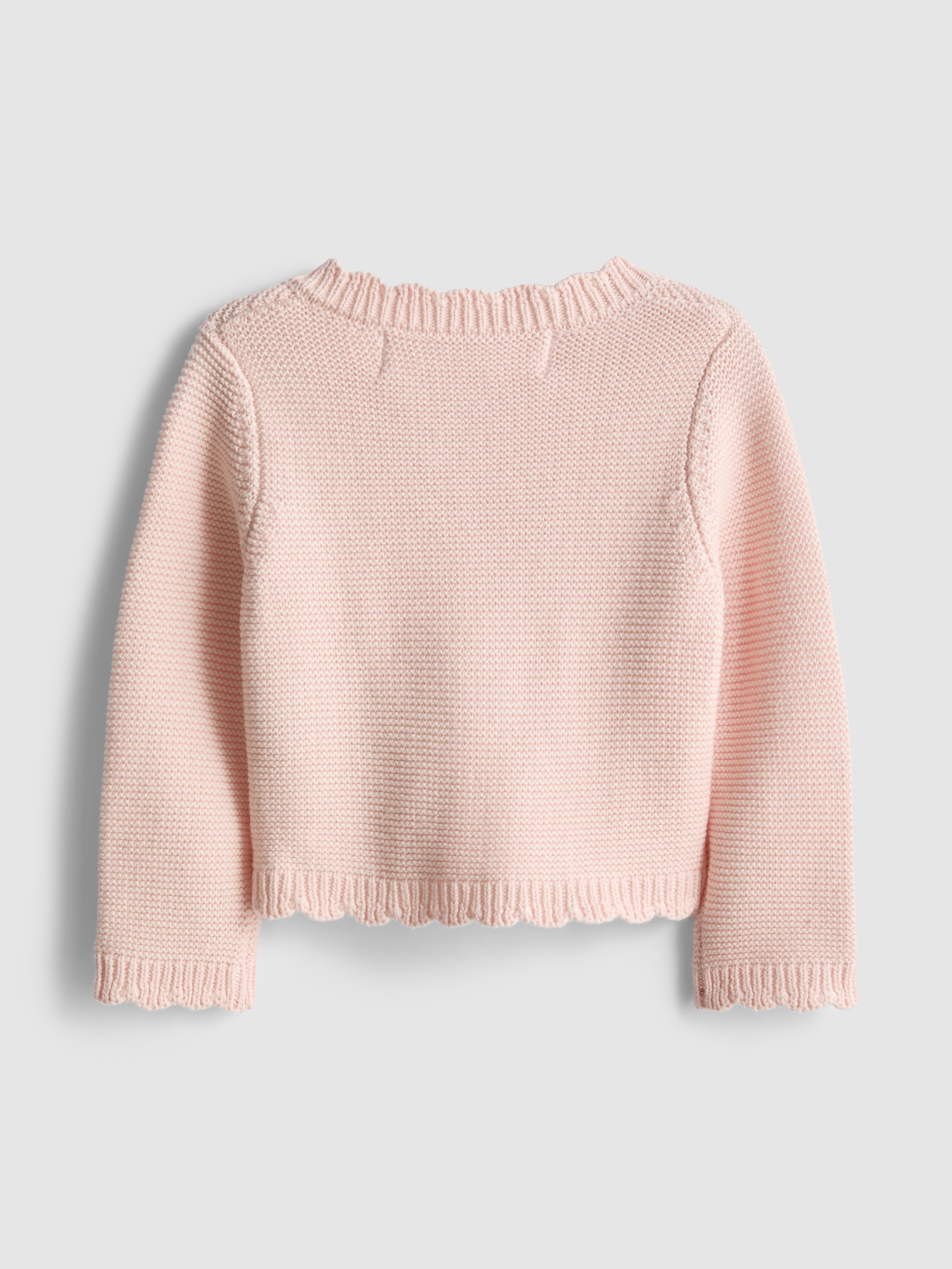 0-18mths | Scallop Trim Newborn Cardigan