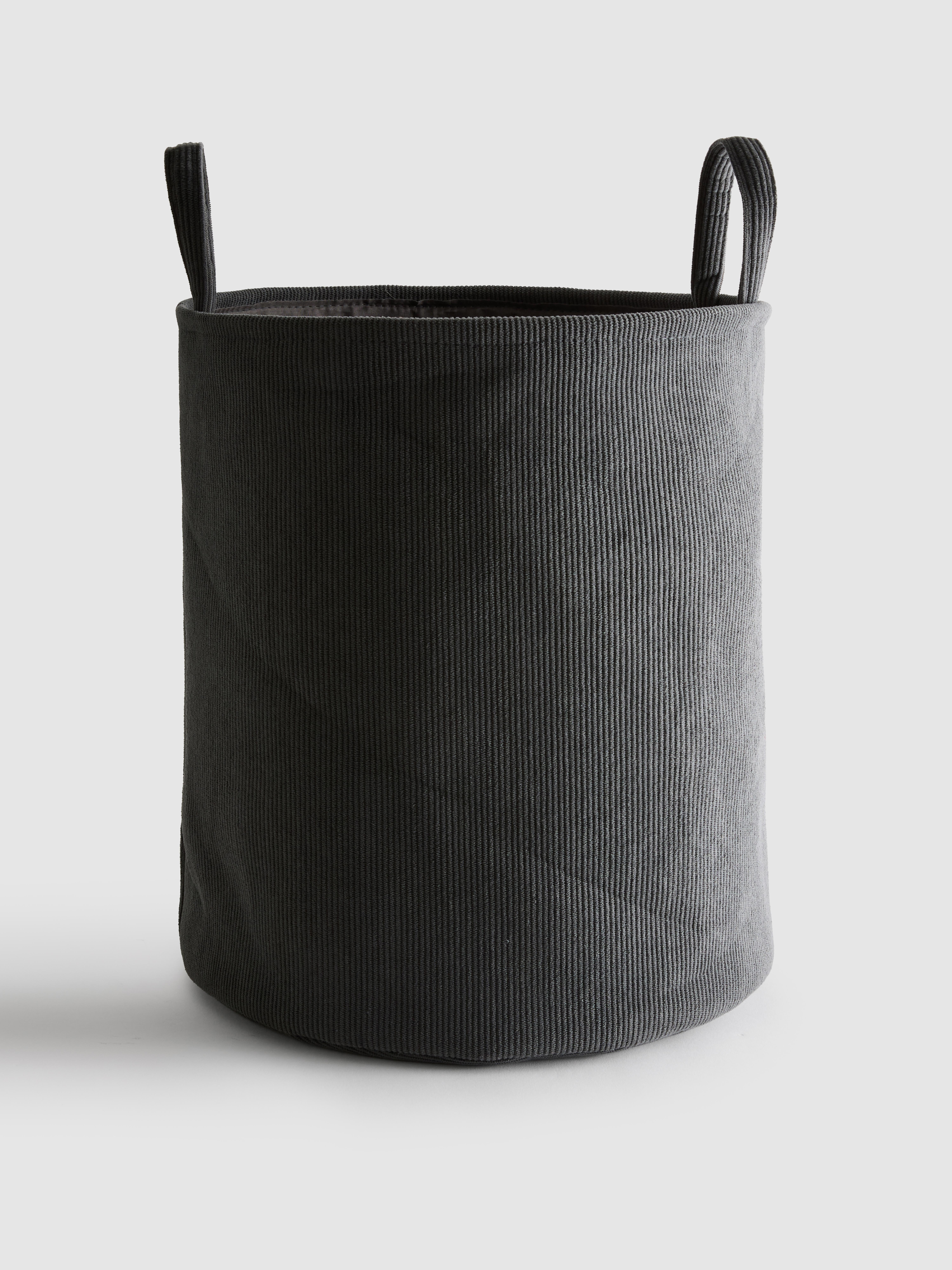 Bac à linge pliable en velours côtelé