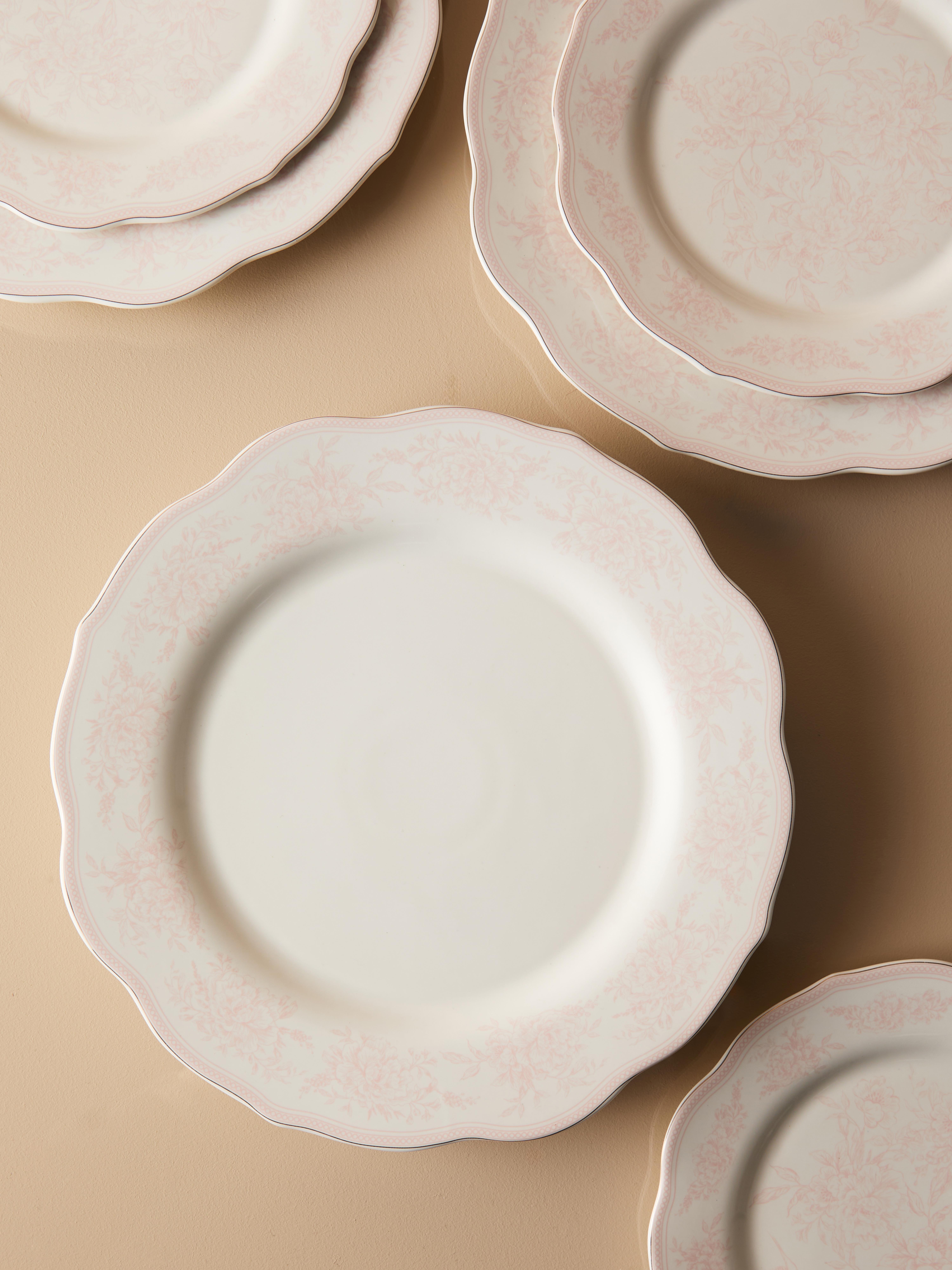 The Edit Scalloped Toile Dinner Plate