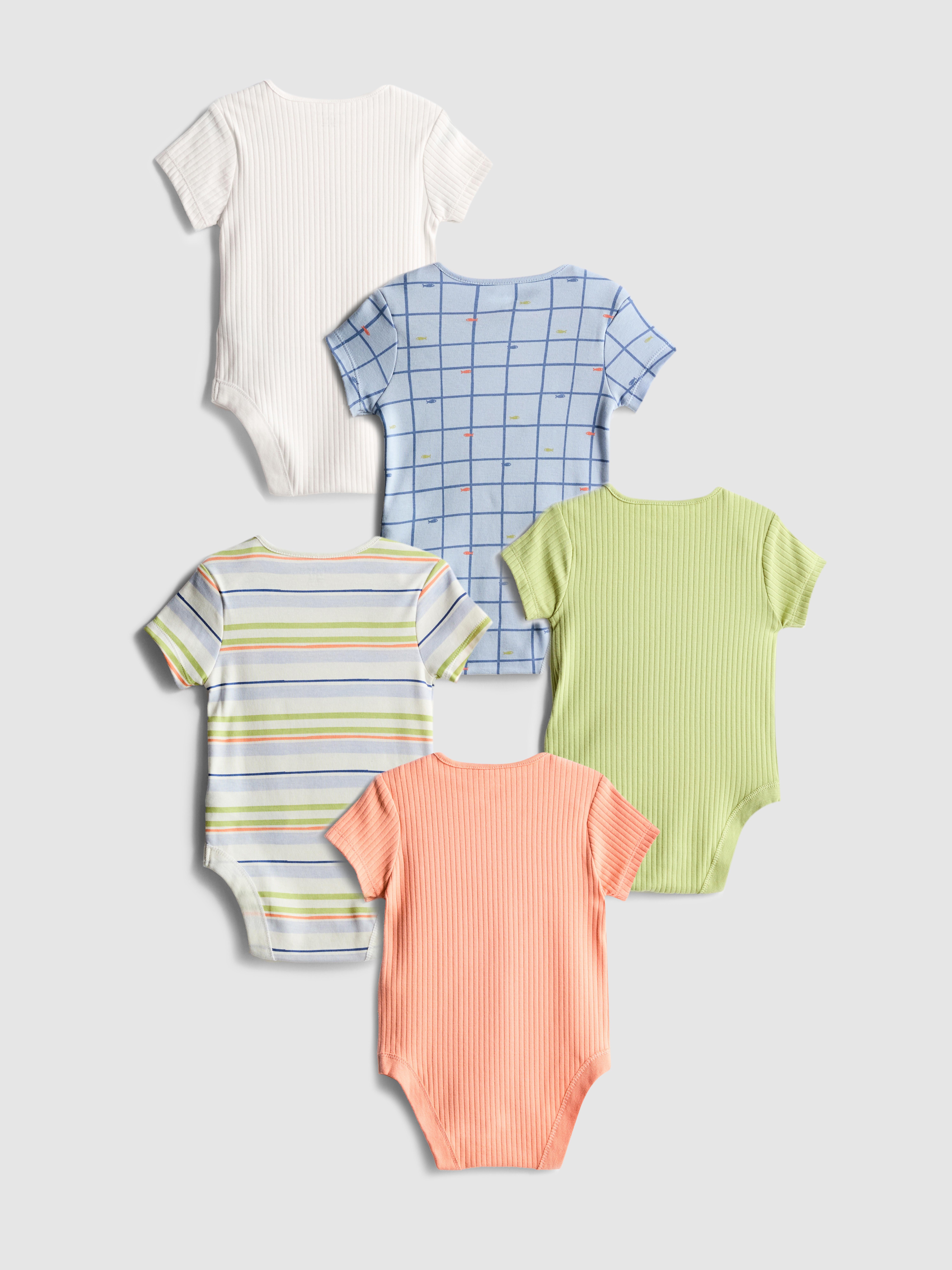 0 – 36 mesiacov | Body s krátkymi rukávmi, 5 ks