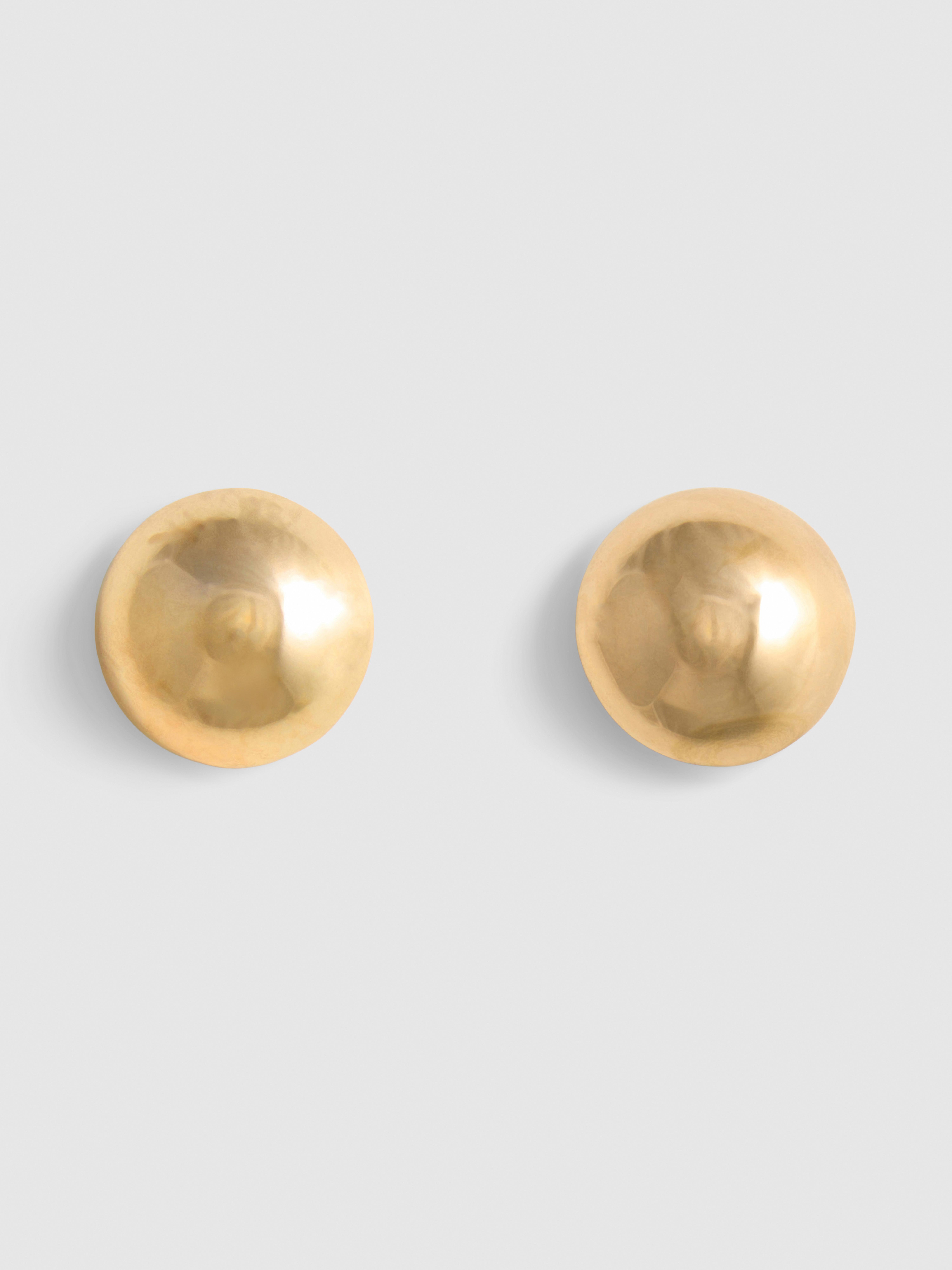Dome Stud Earrings Yellow