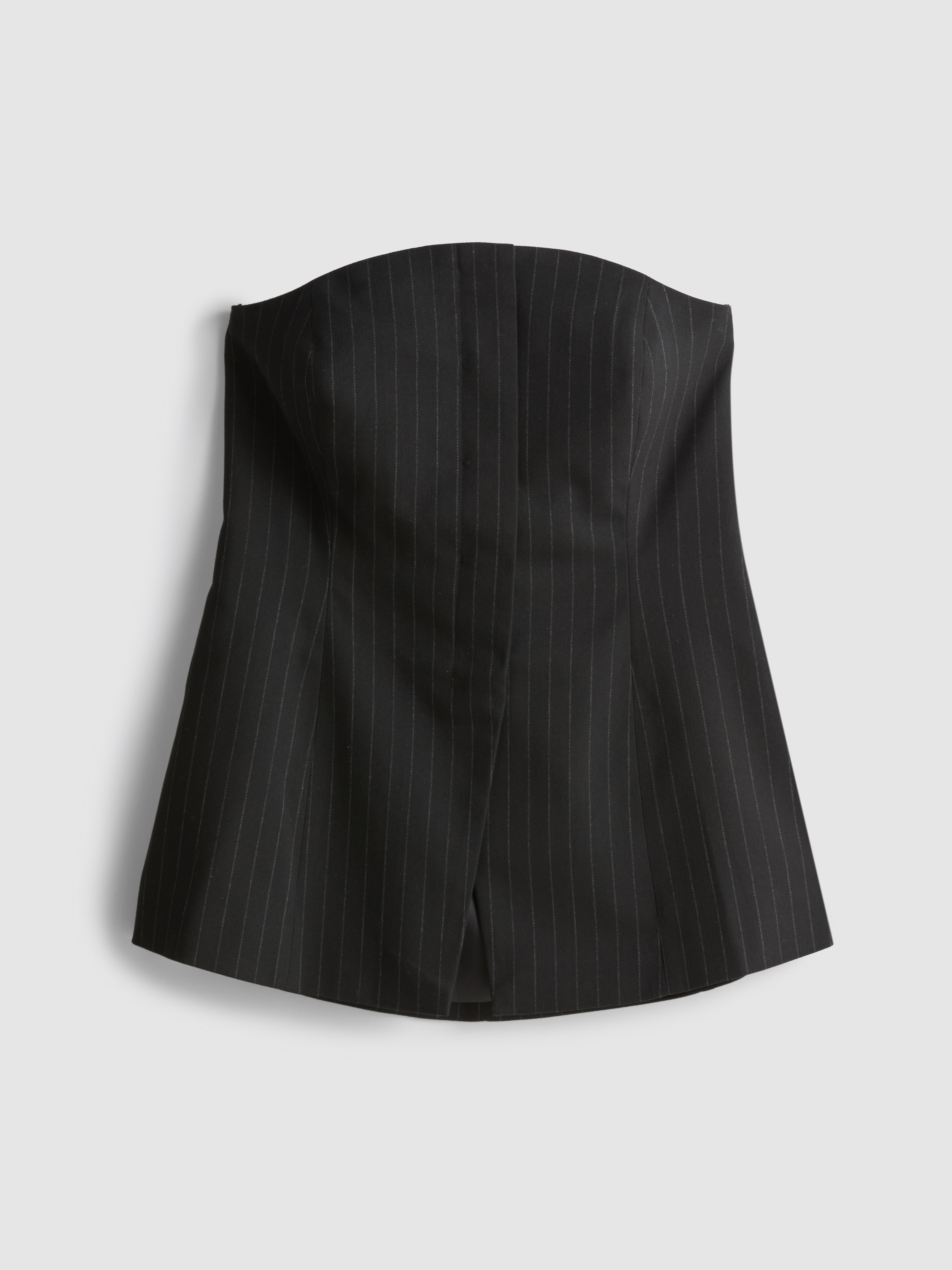 Pinstripe Strapless Vest