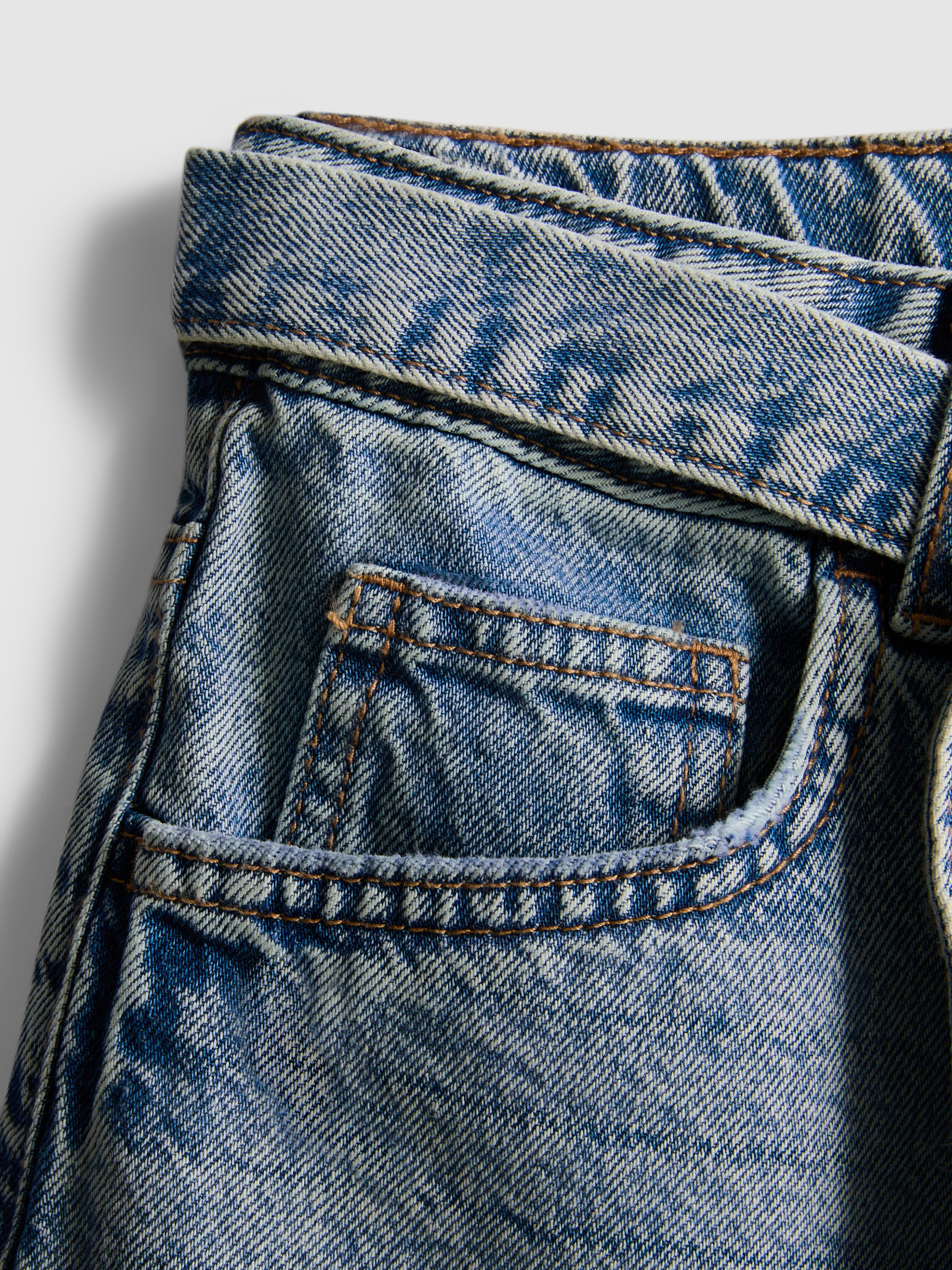 7-15yrs | Tie Waist Bermuda Denim Shorts