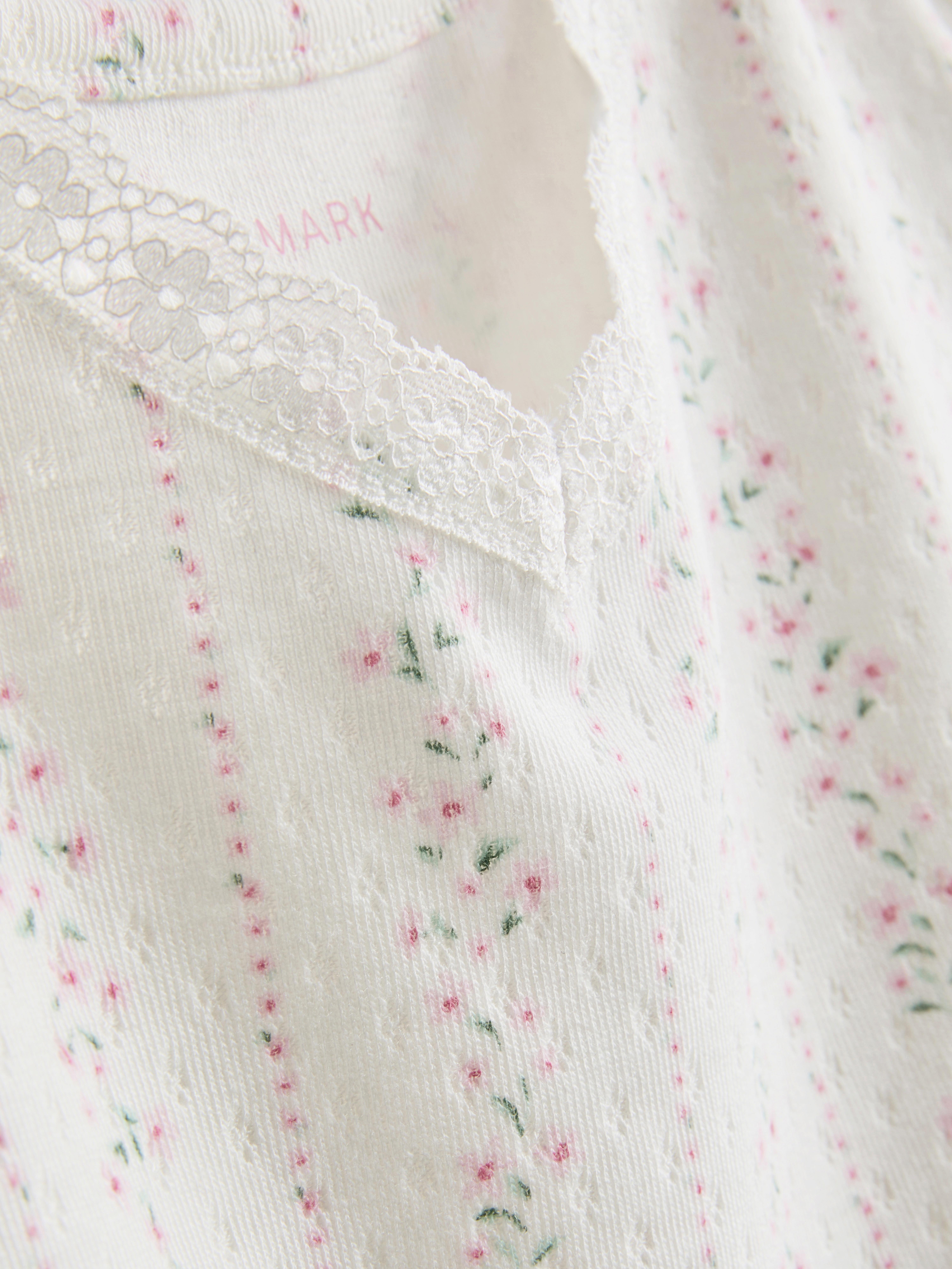 Floral Pointelle Cami Pajama Top