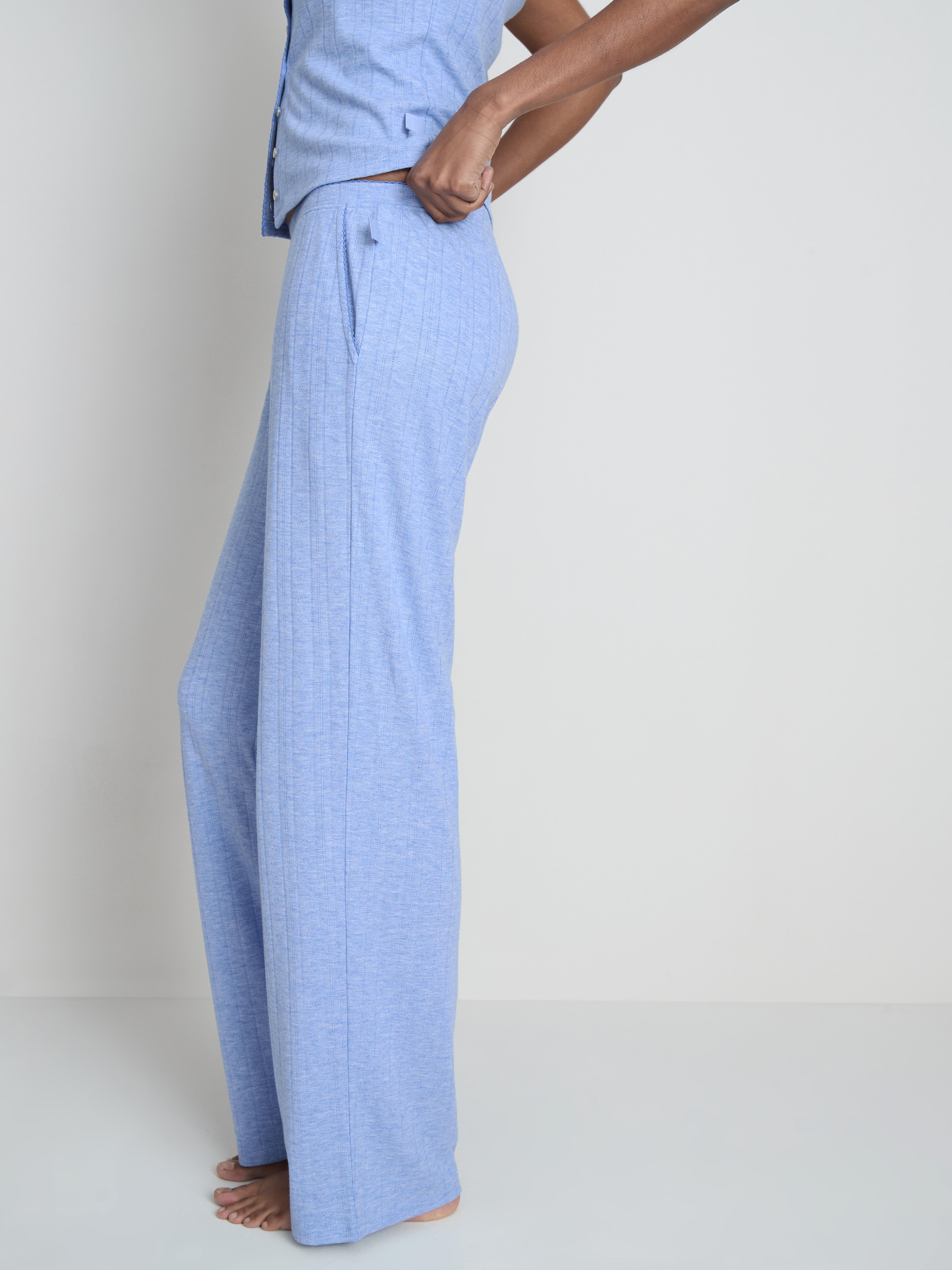 Pointelle Straight Leg Pyjama Bottoms