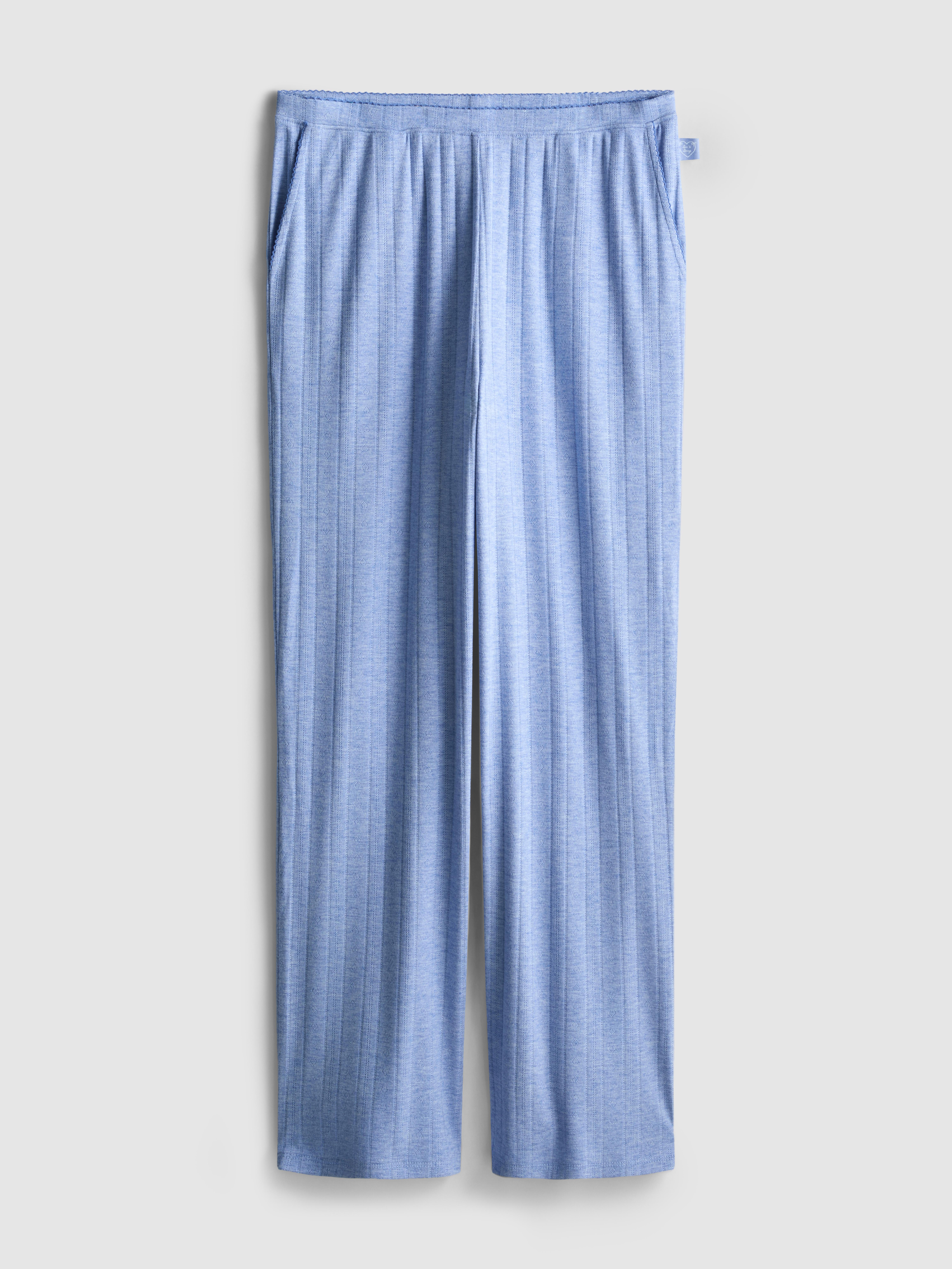 Pointelle Straight Leg Pyjama Bottoms
