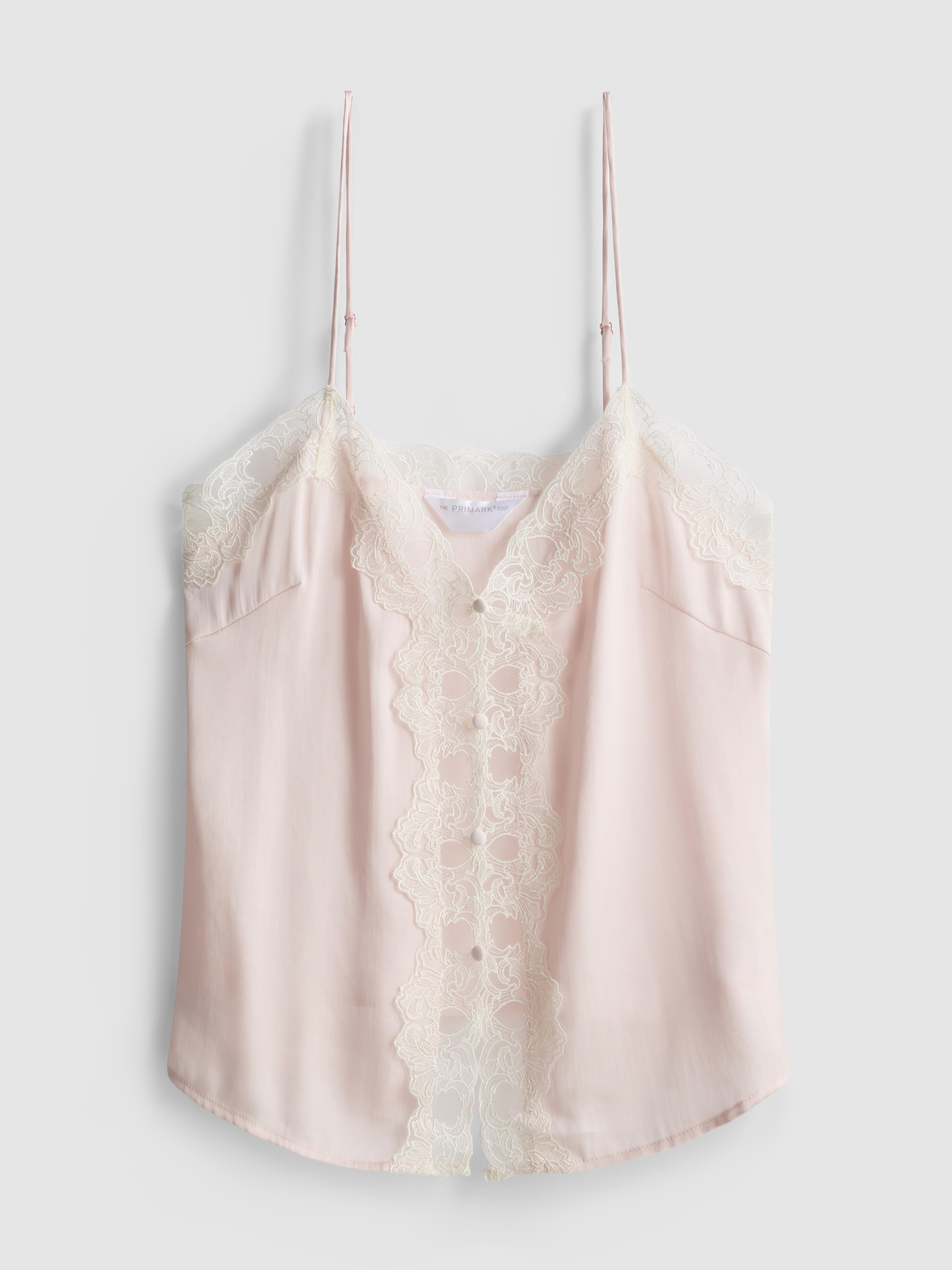 Góra od piżamy na ramiączkach z koronką The Edit