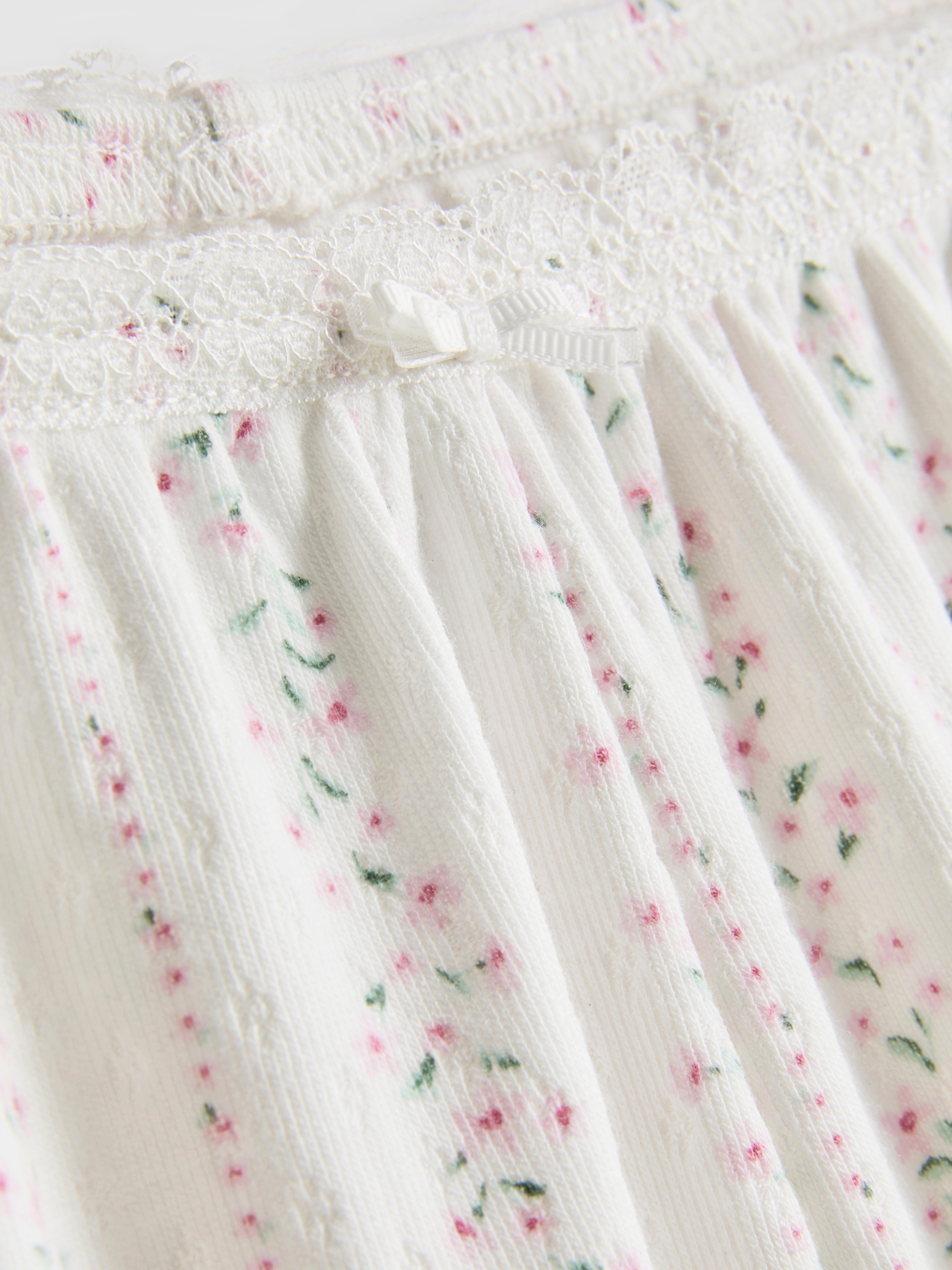 Floral Pointelle Pajama Shorts