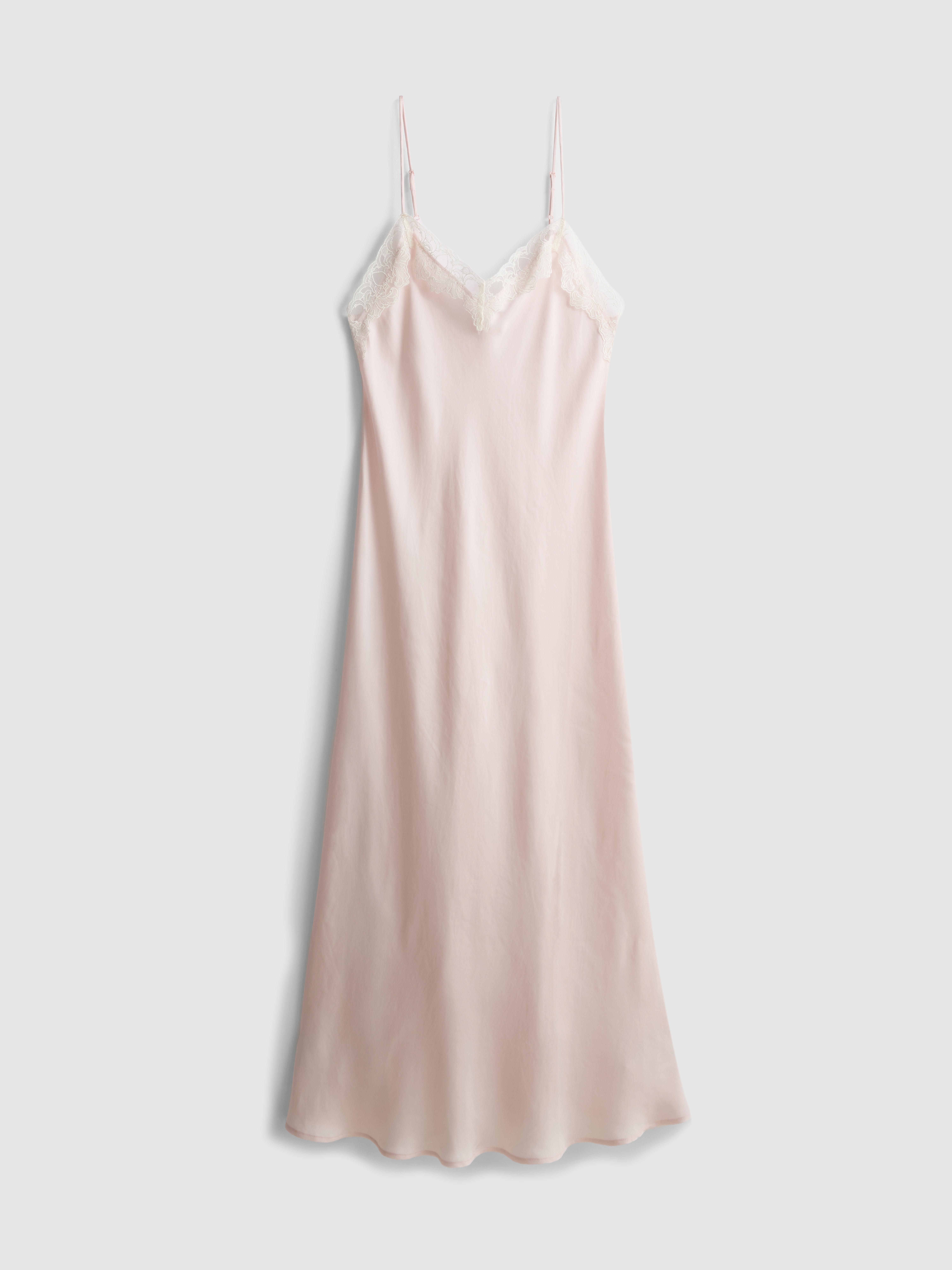 The Edit Satin Lace Maxi Chemise