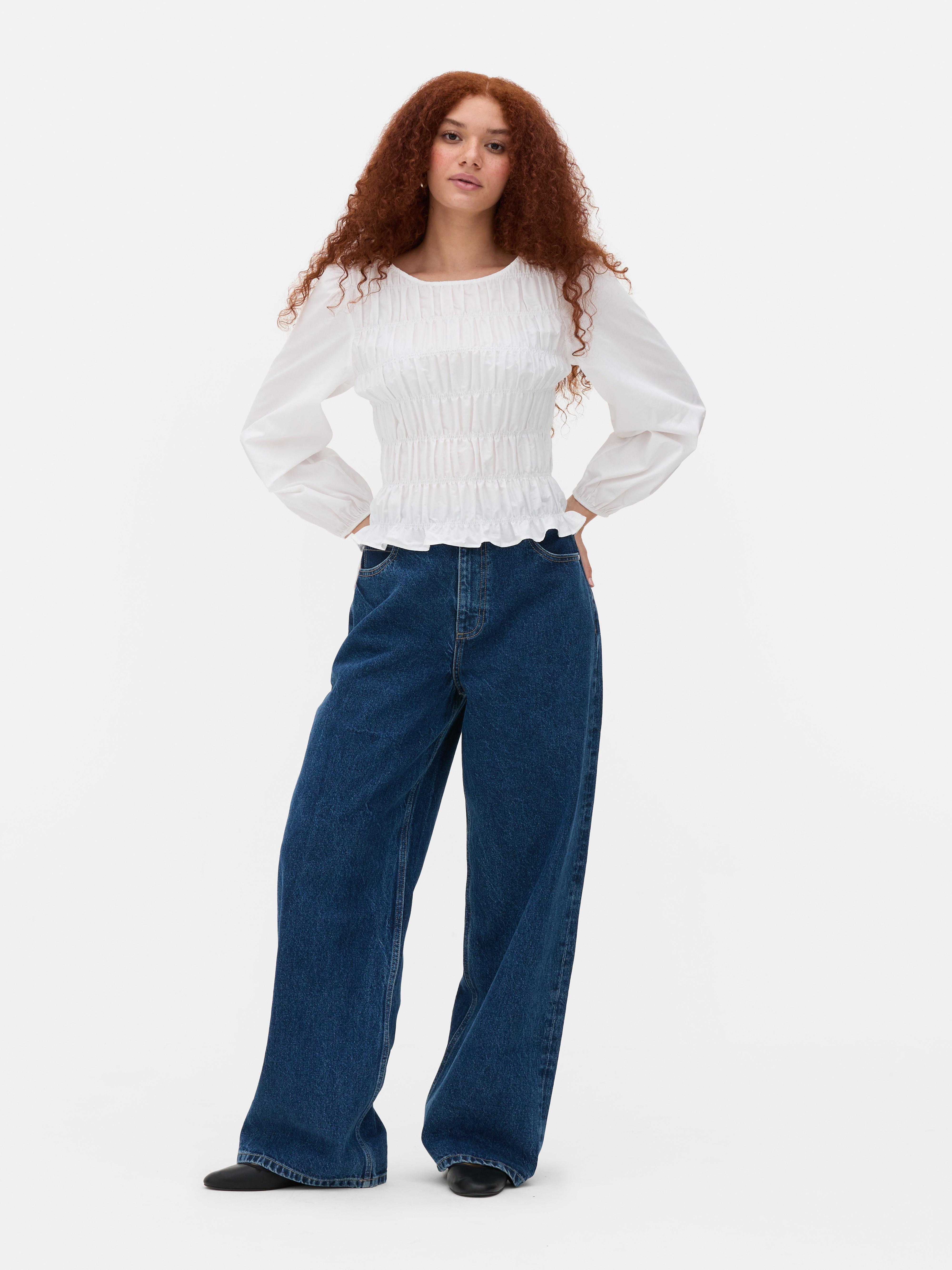 Shirred Bodice Blouse