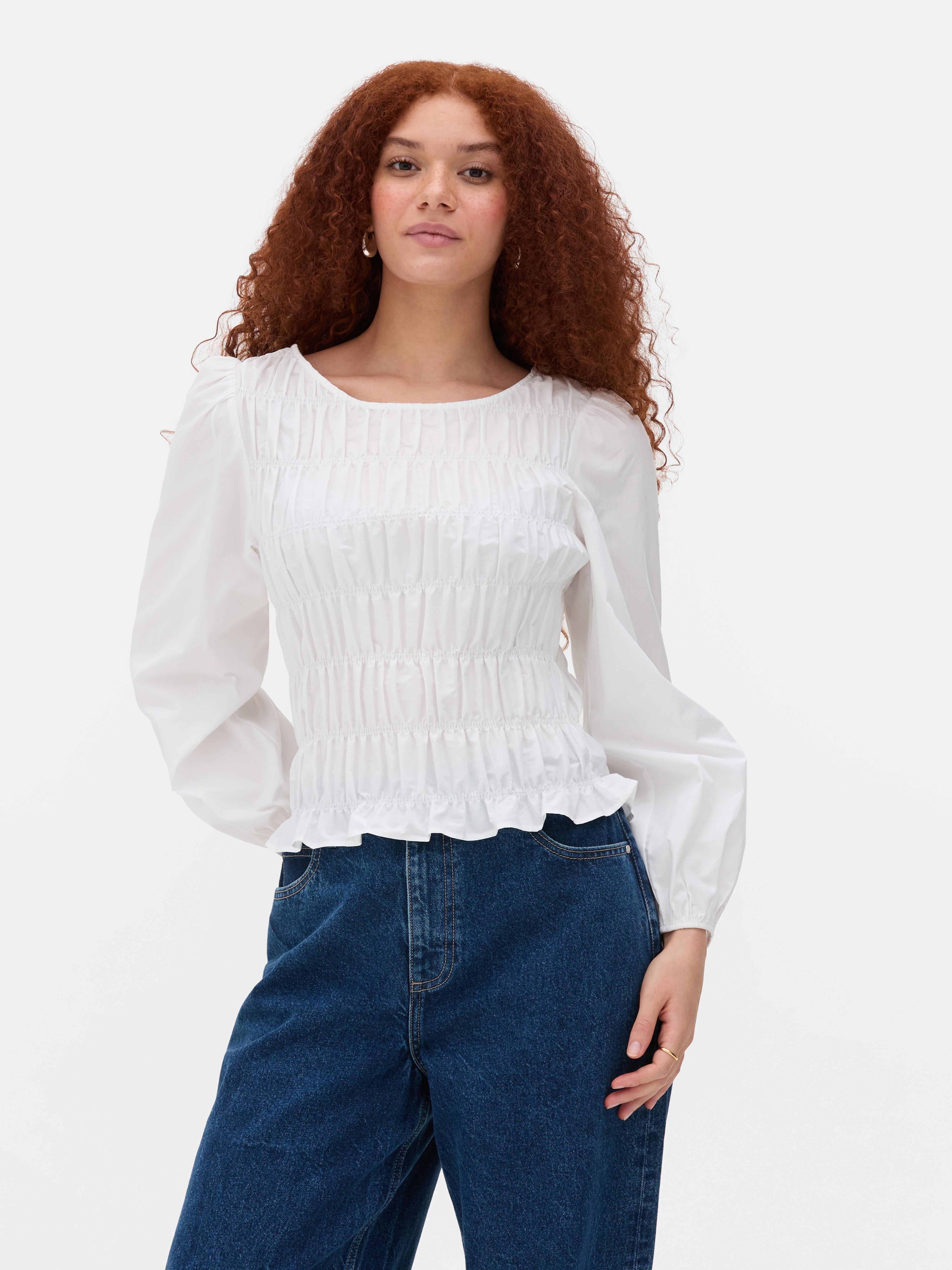 Shirred Bodice Blouse