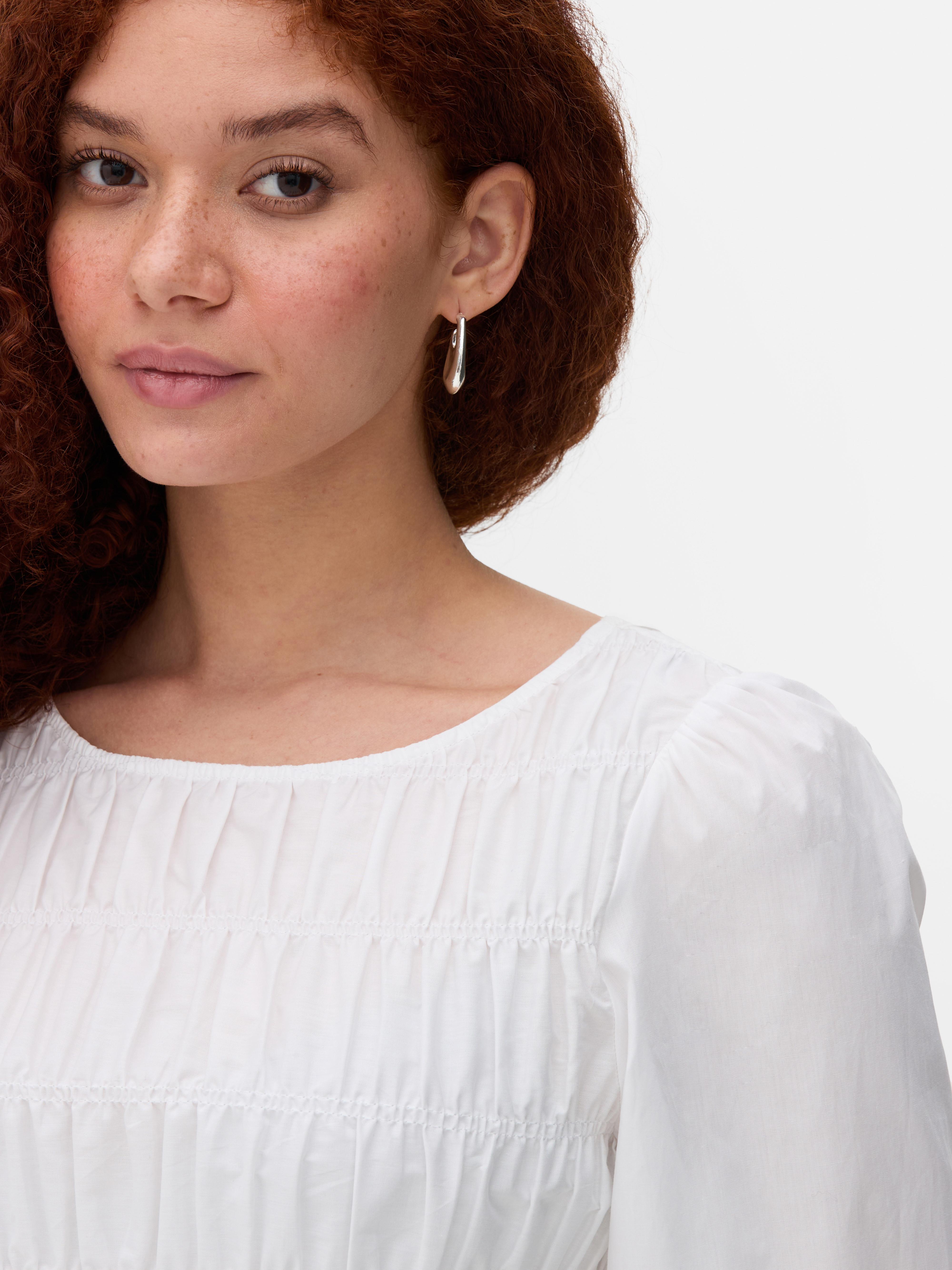 Shirred Bodice Blouse