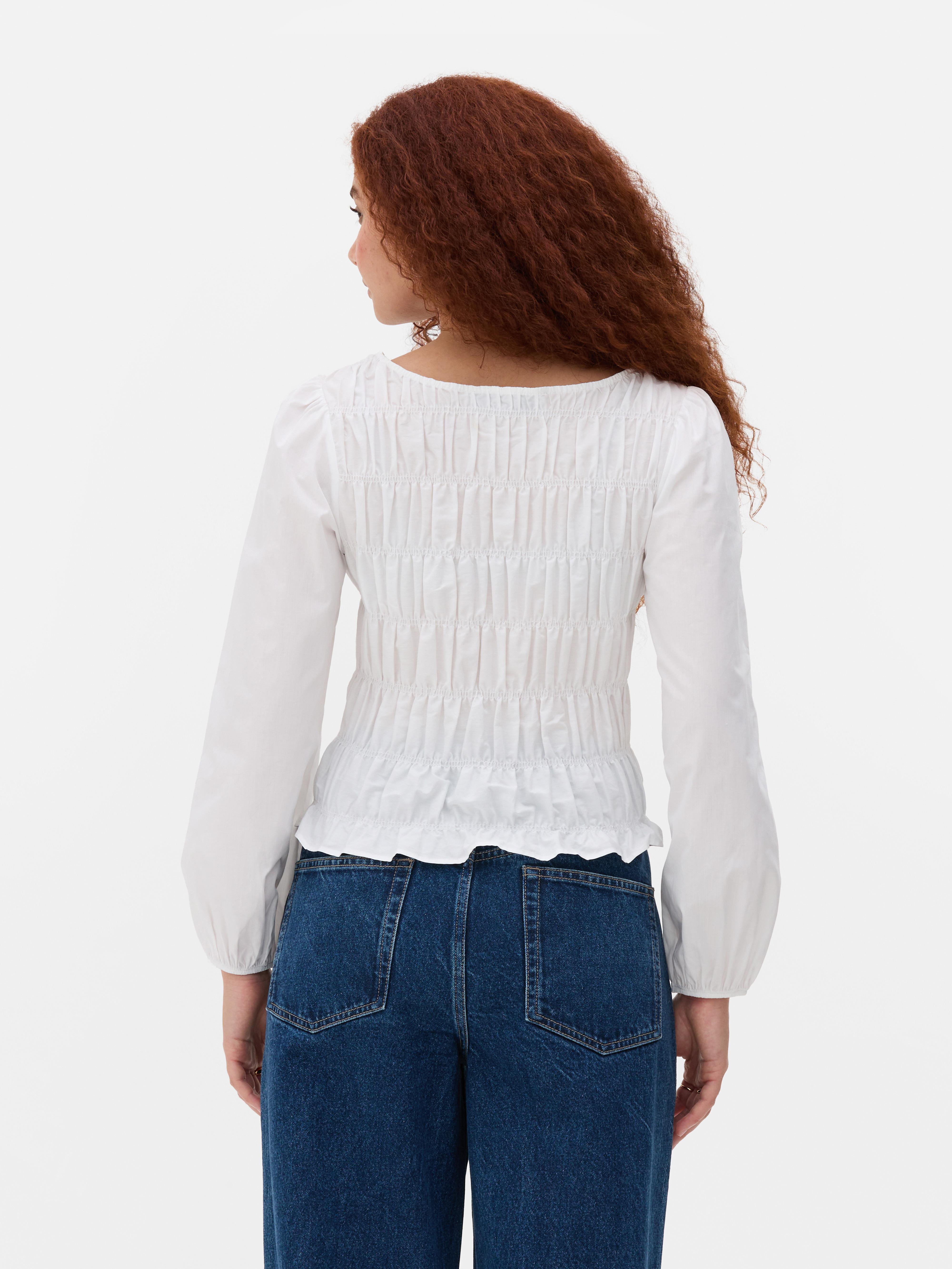 Shirred Bodice Blouse