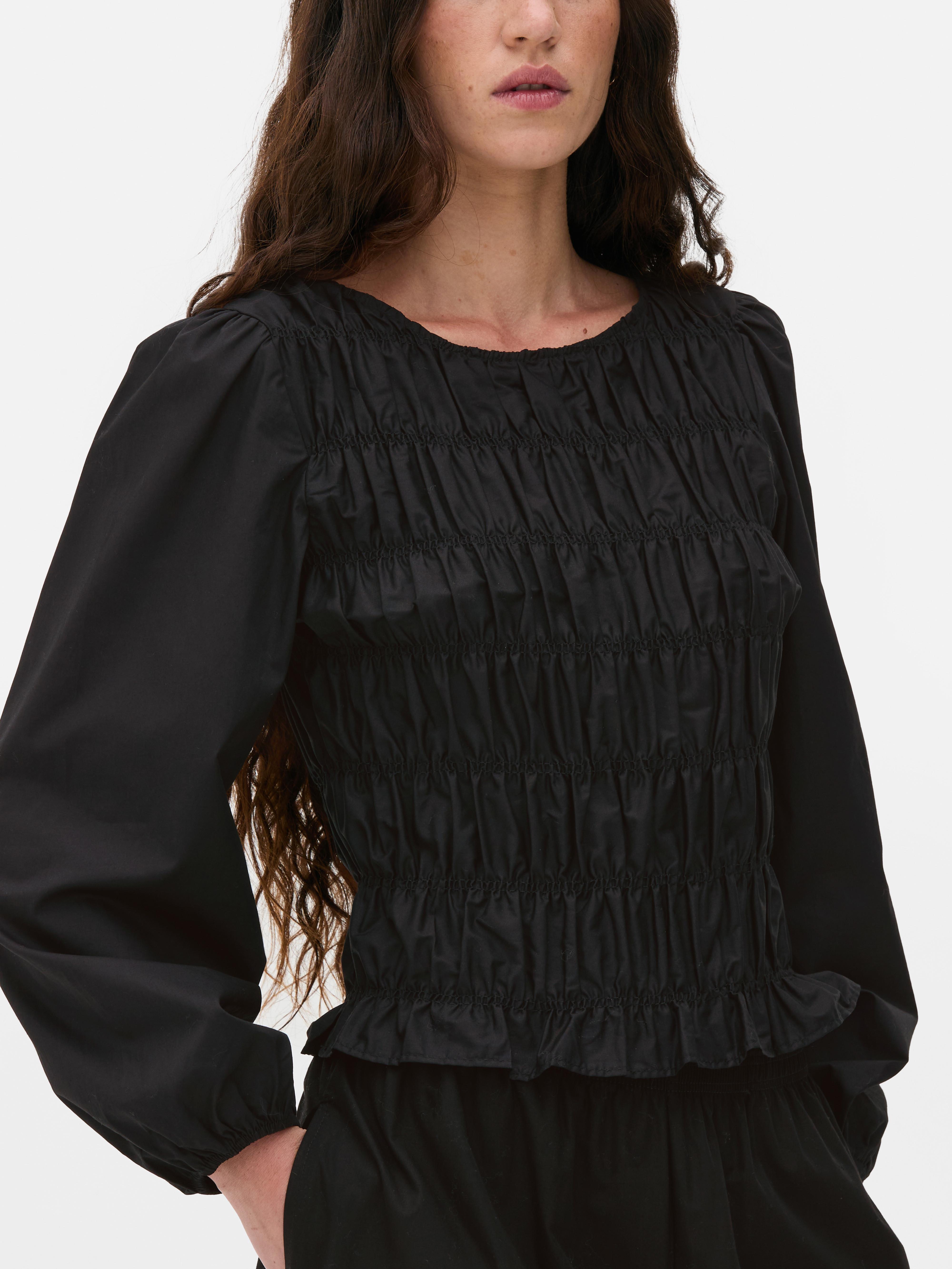Shirred Bodice Blouse