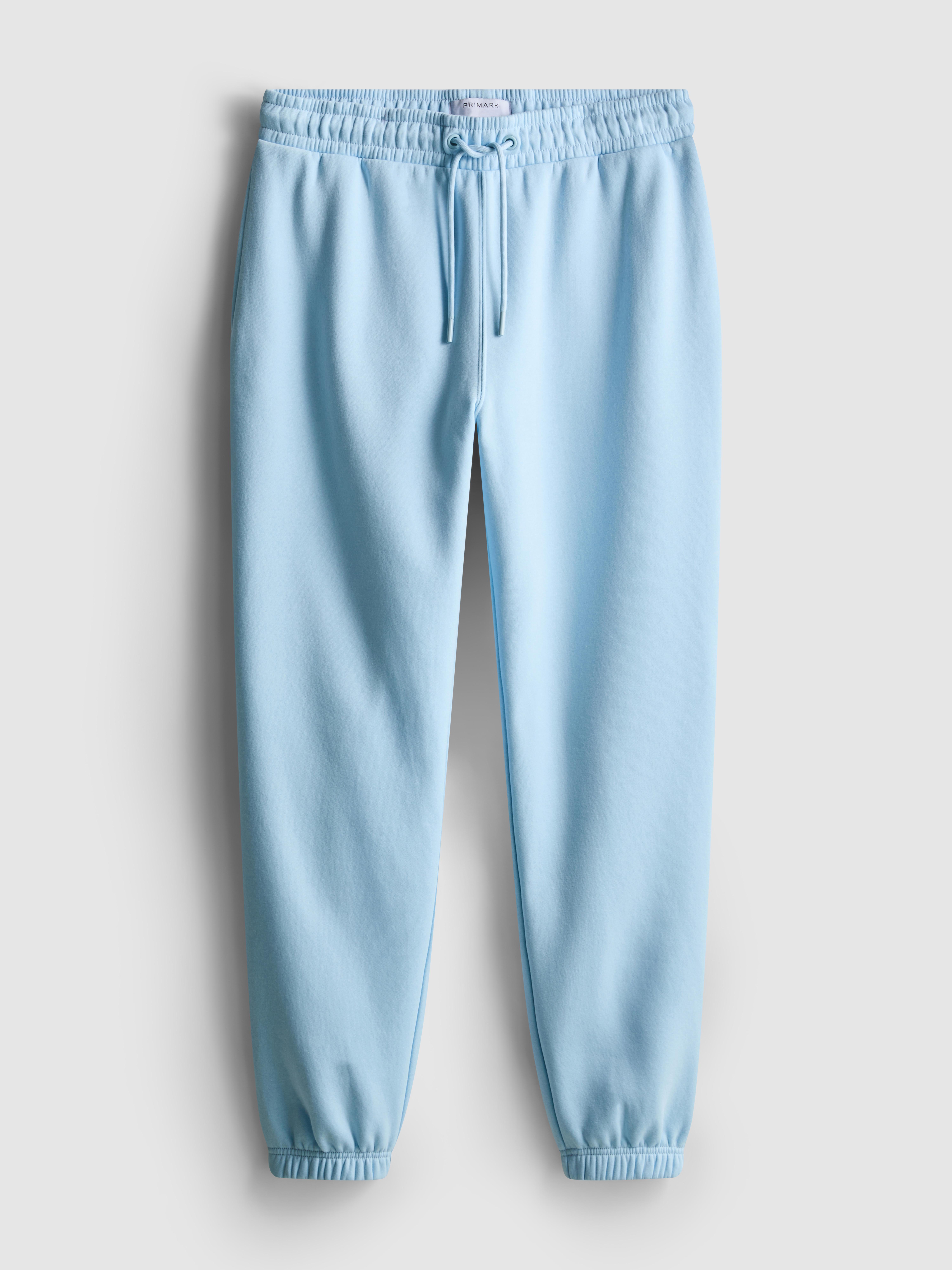 Men's Blue Cuffed Sweatpants