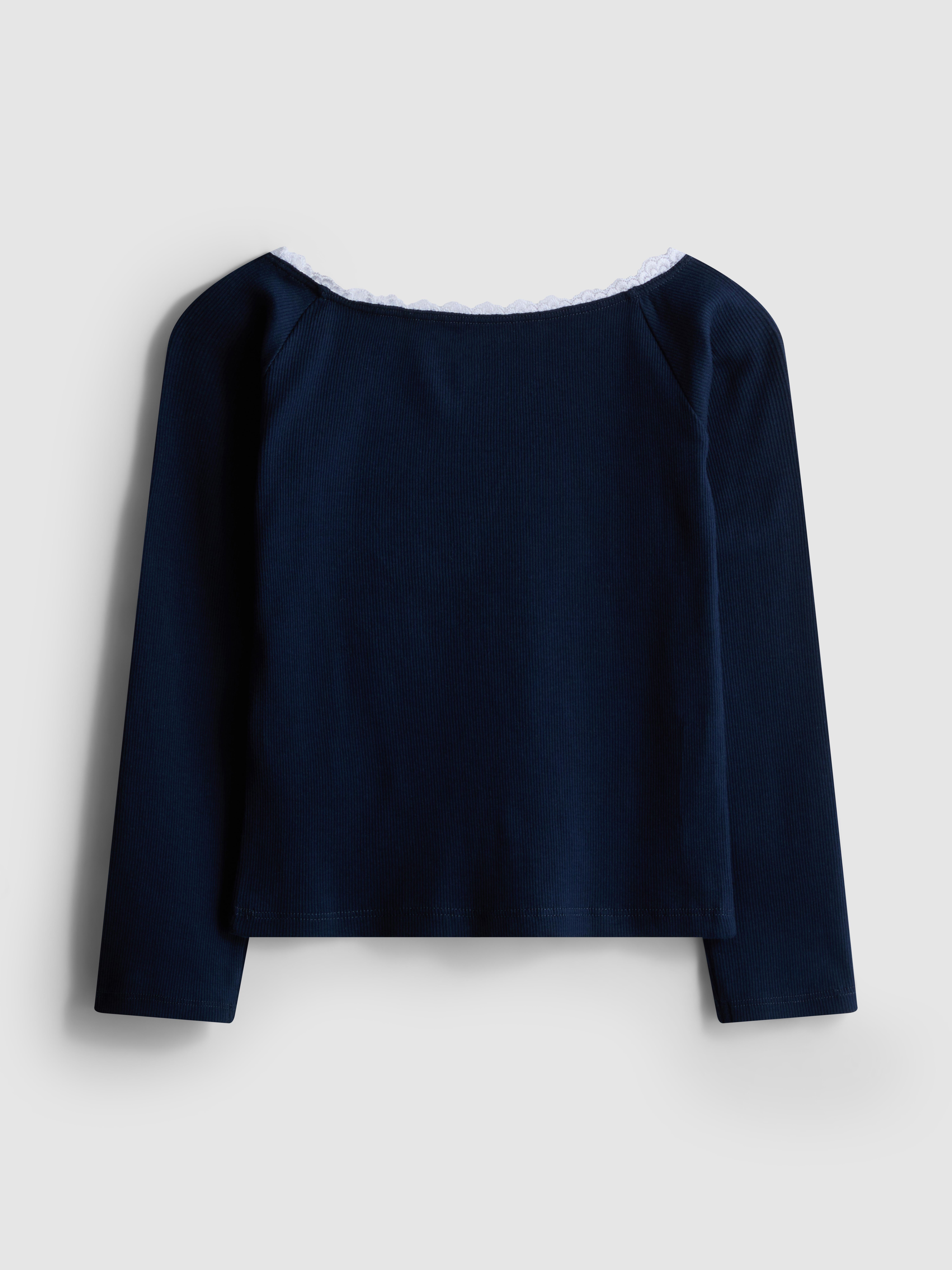 7-15yrs | Lace Off-the-Shoulder Top