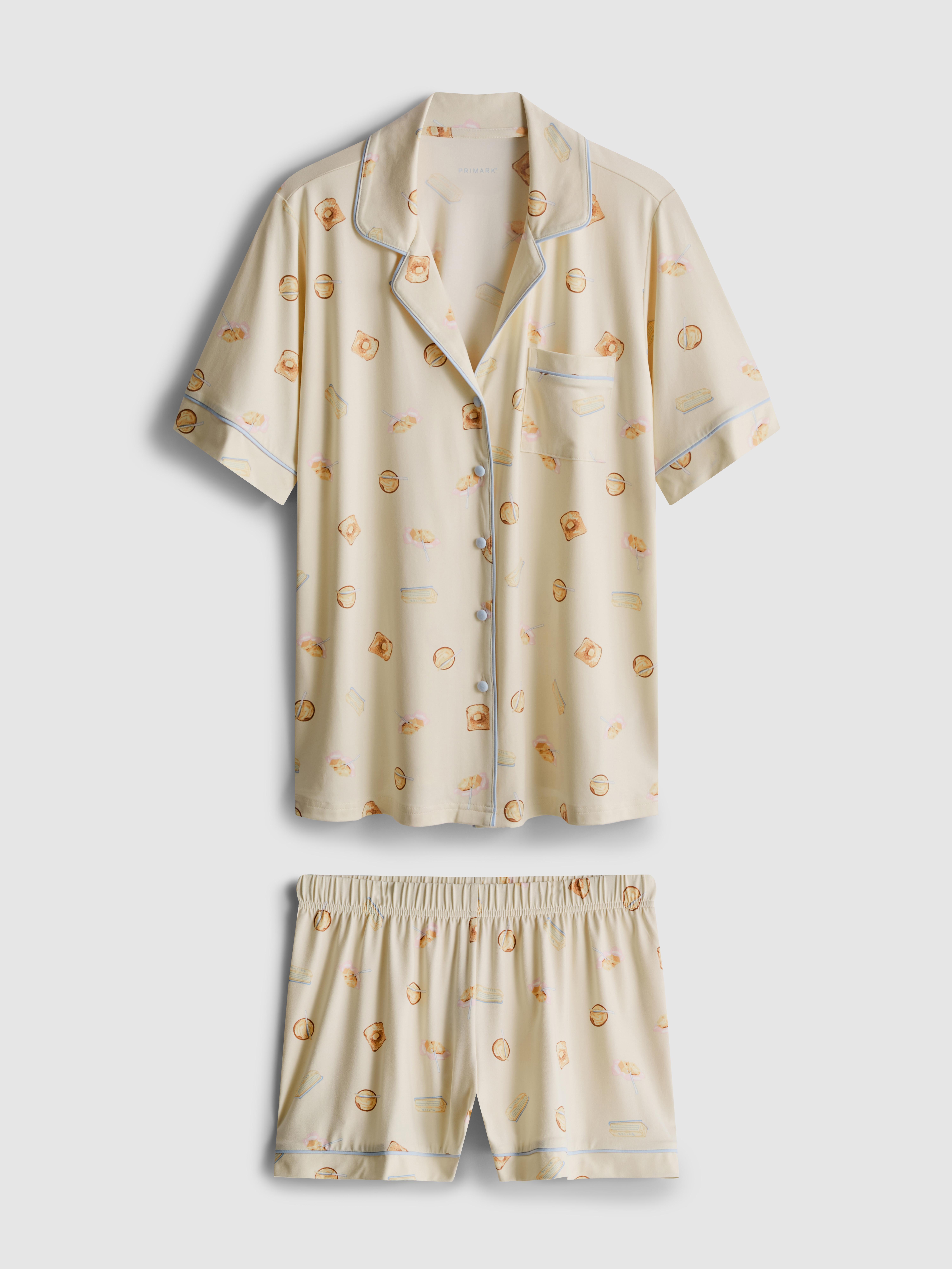 Breakfast Print Shorty Pajamas
