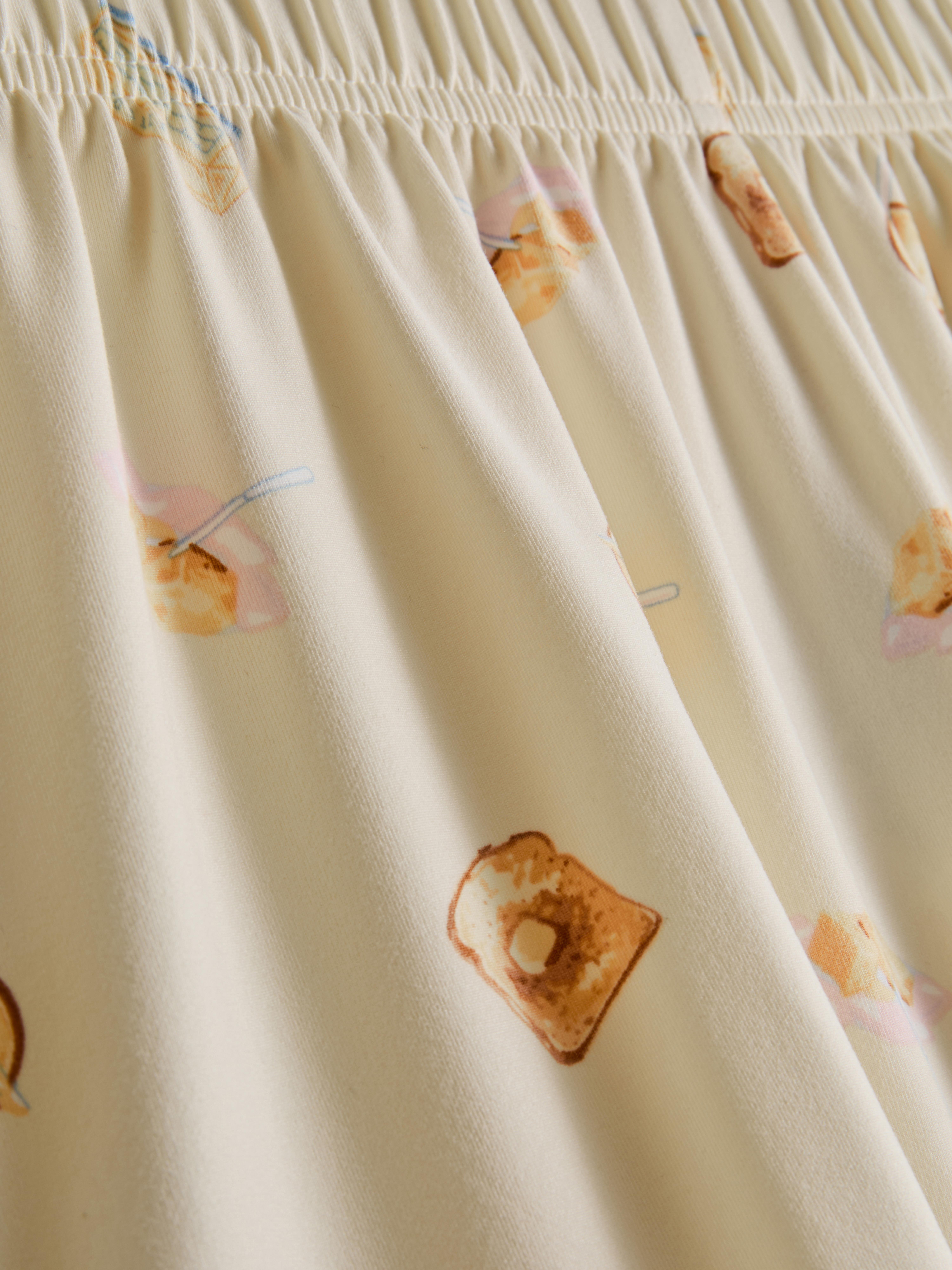Breakfast Print Shorty Pajamas