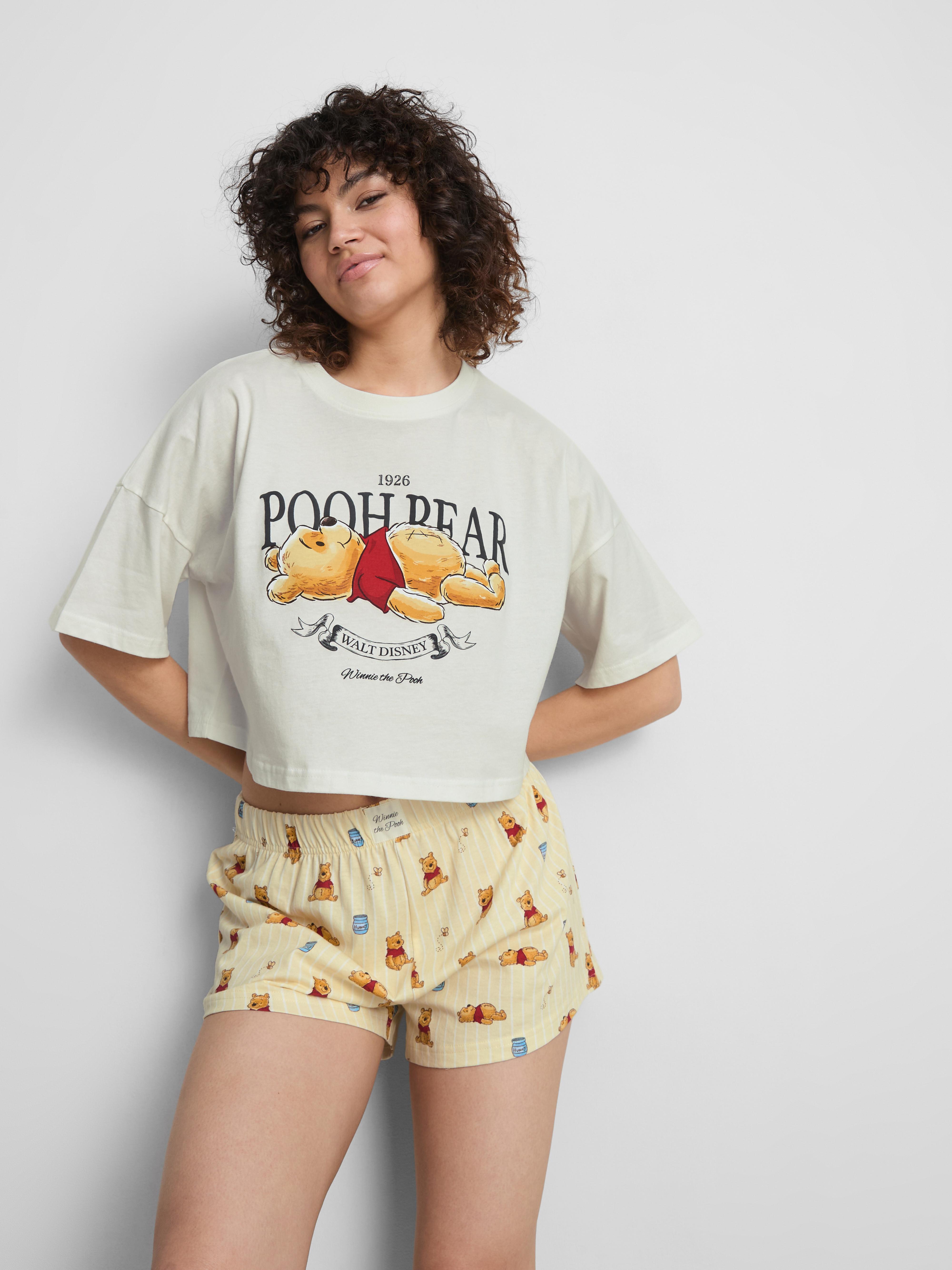 Women's Light Yellow Disney’s Winnie the Pooh Pajama Shorts