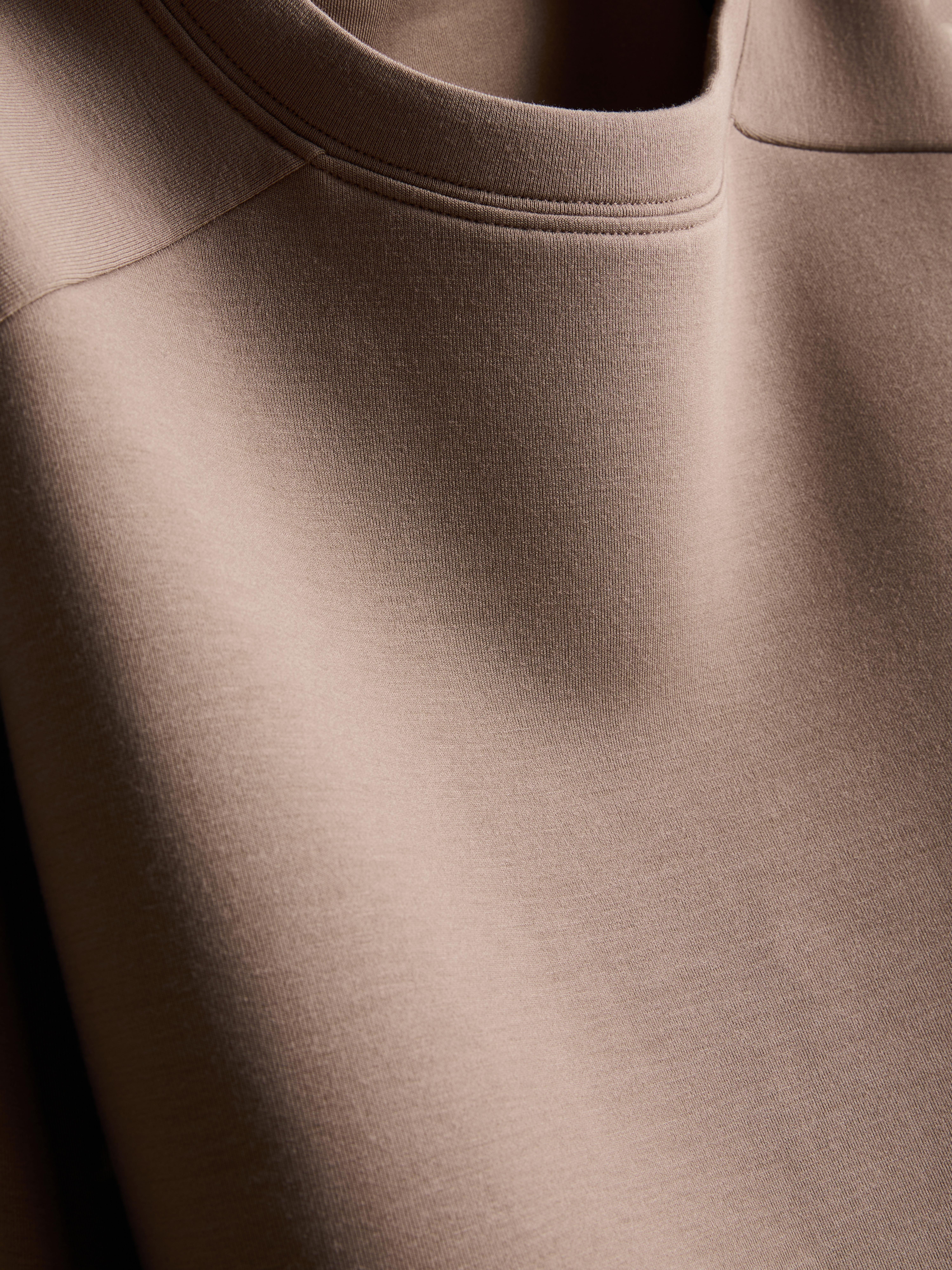 Women's Brown The Edit Scuba Crew Neck Sweatshirt