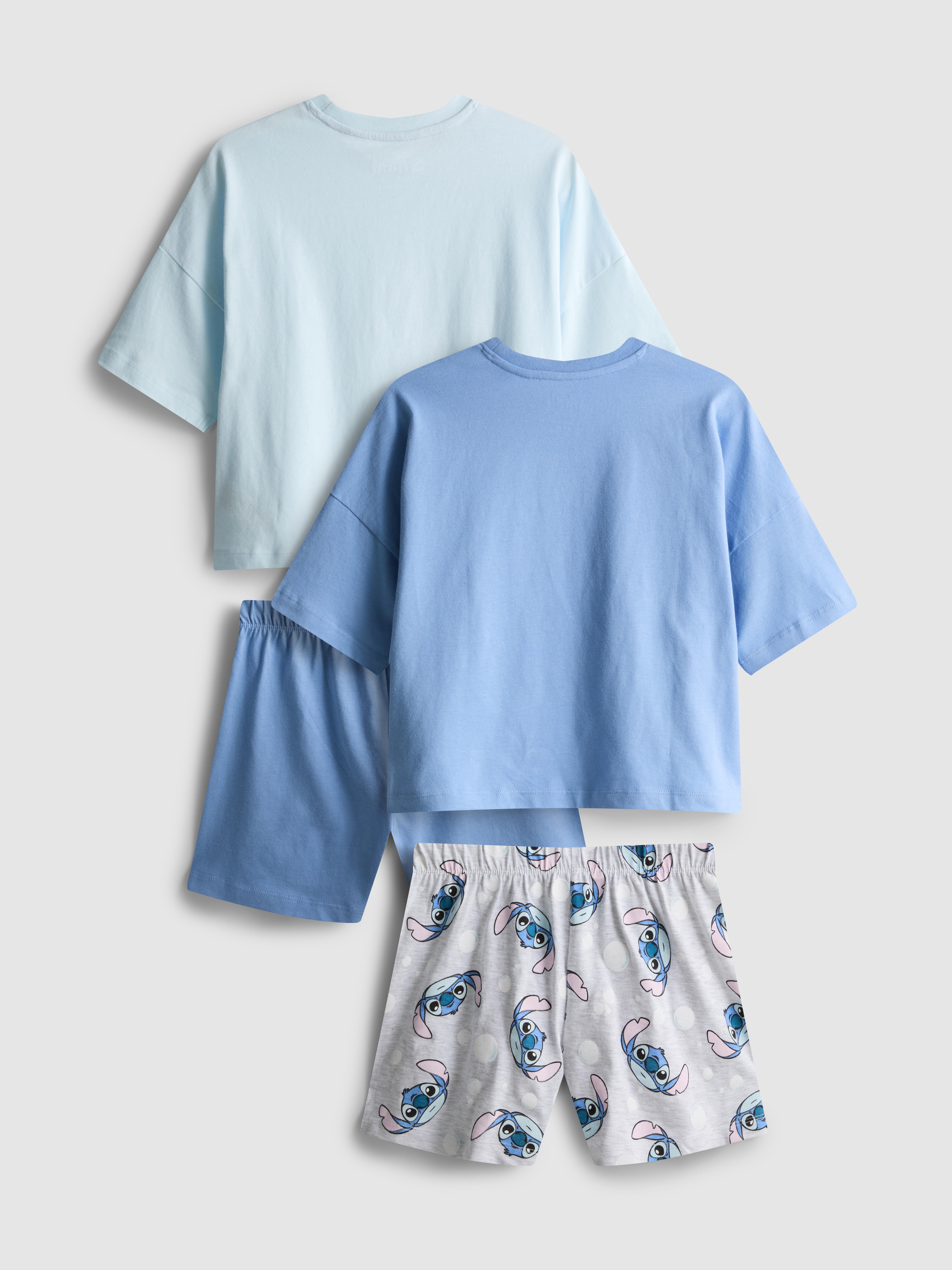 5–15 Jahre | Kurzer „Disney Stitch“ Schlafanzug mit geradem Top, 2er-Pack
