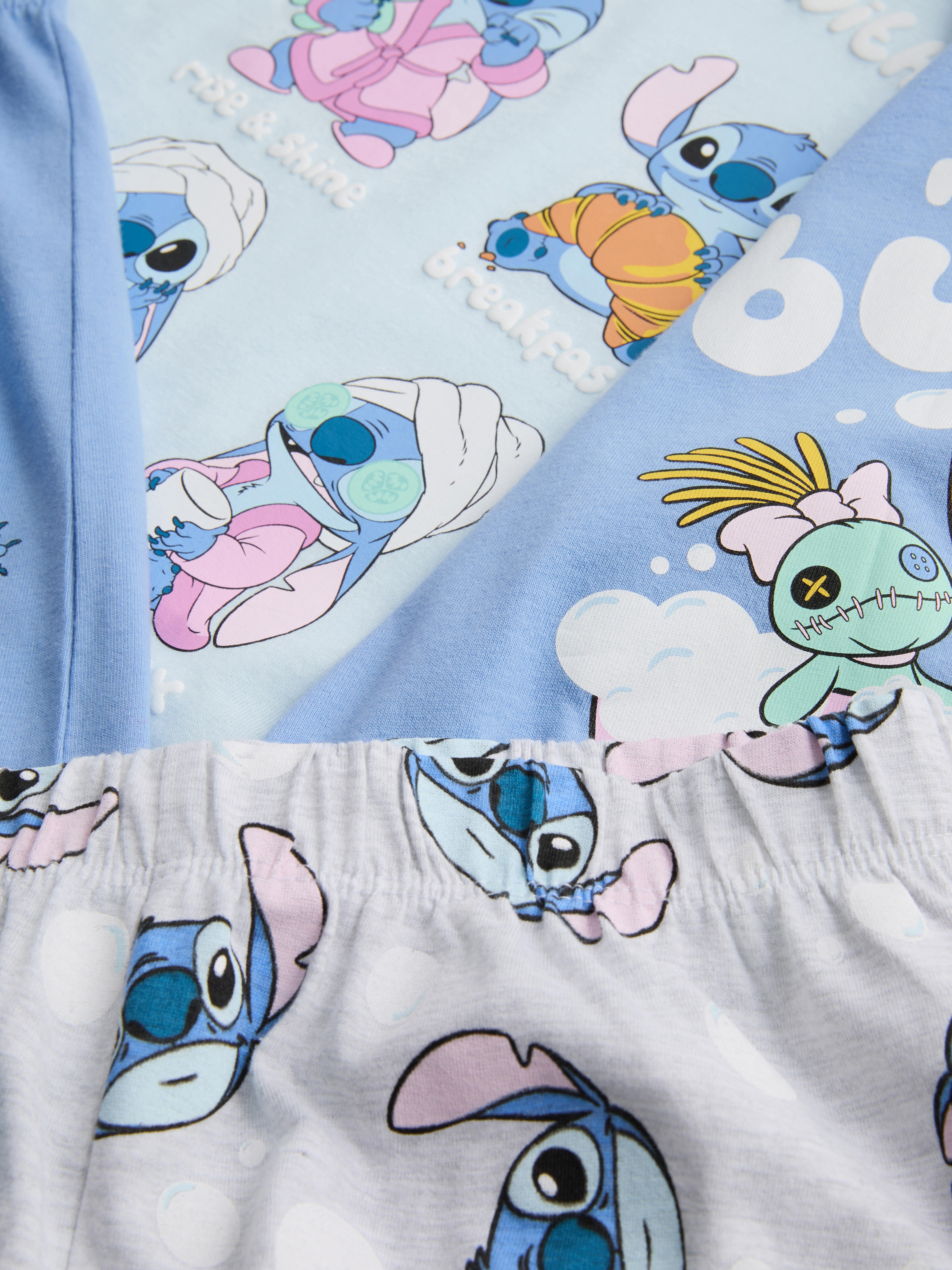 5–15 Jahre | Kurzer „Disney Stitch“ Schlafanzug mit geradem Top, 2er-Pack