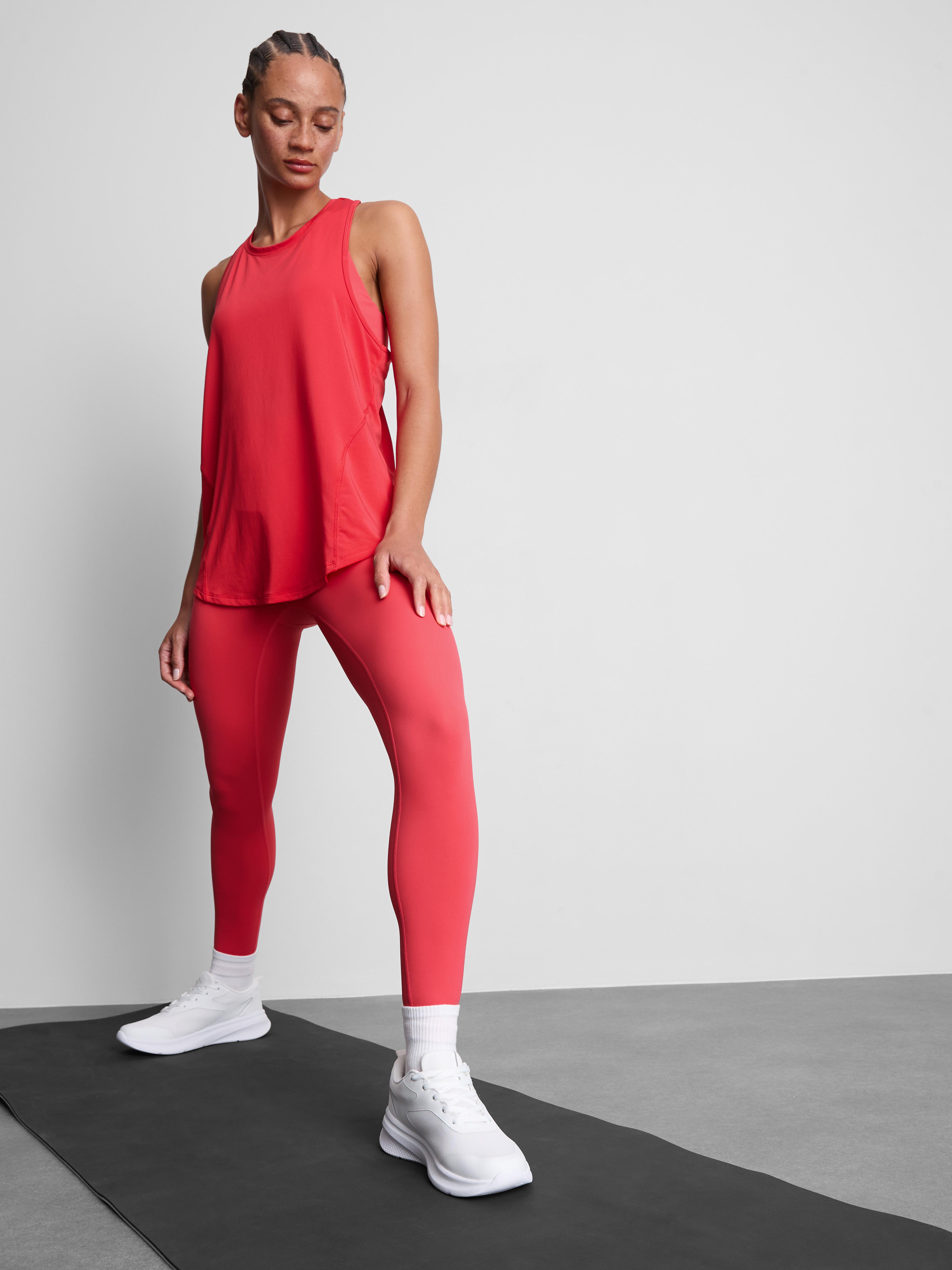Cropped Buttery Soft Active Leggings Coral