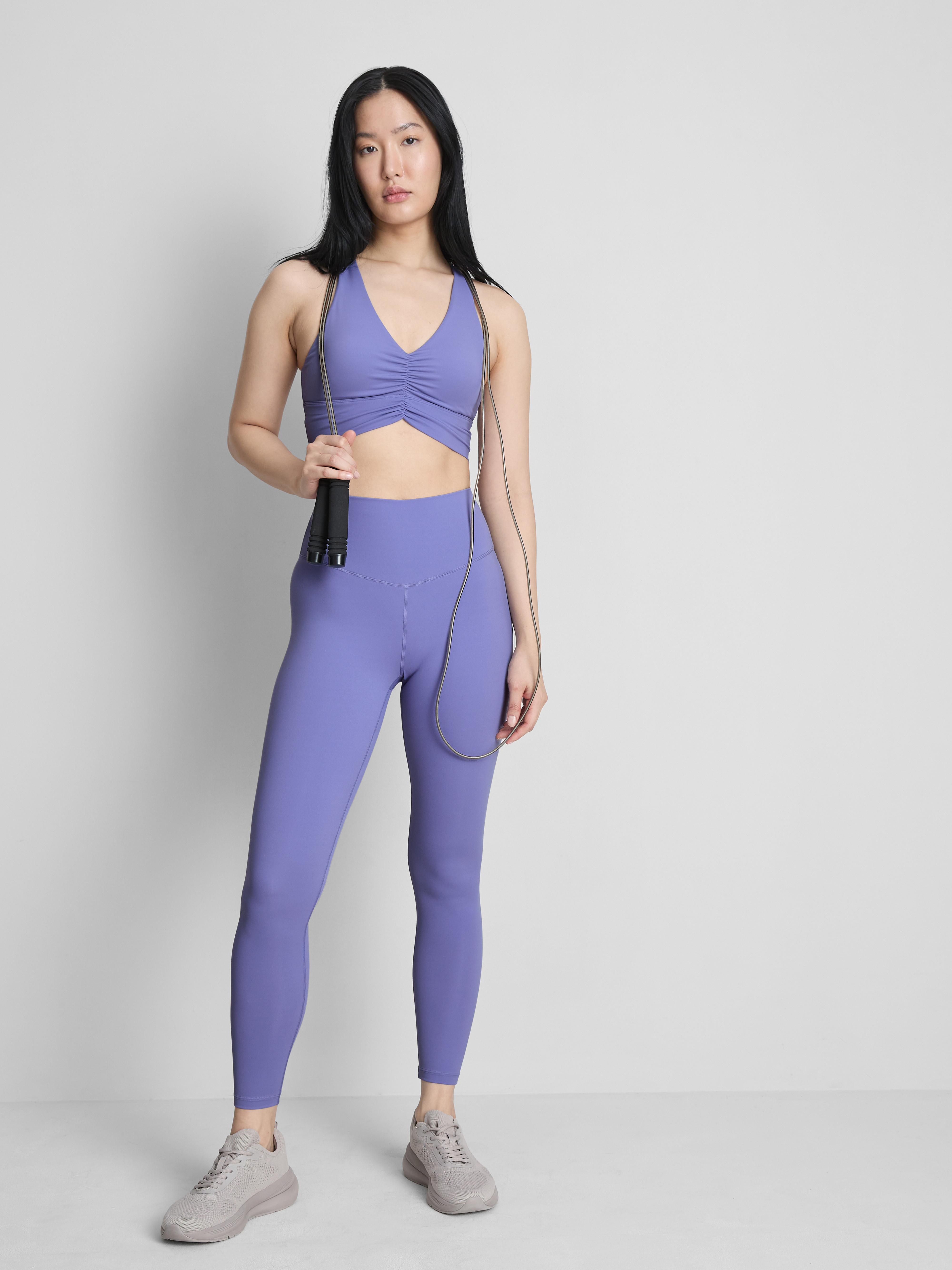 Cropped Buttery Soft Active Leggings Purple