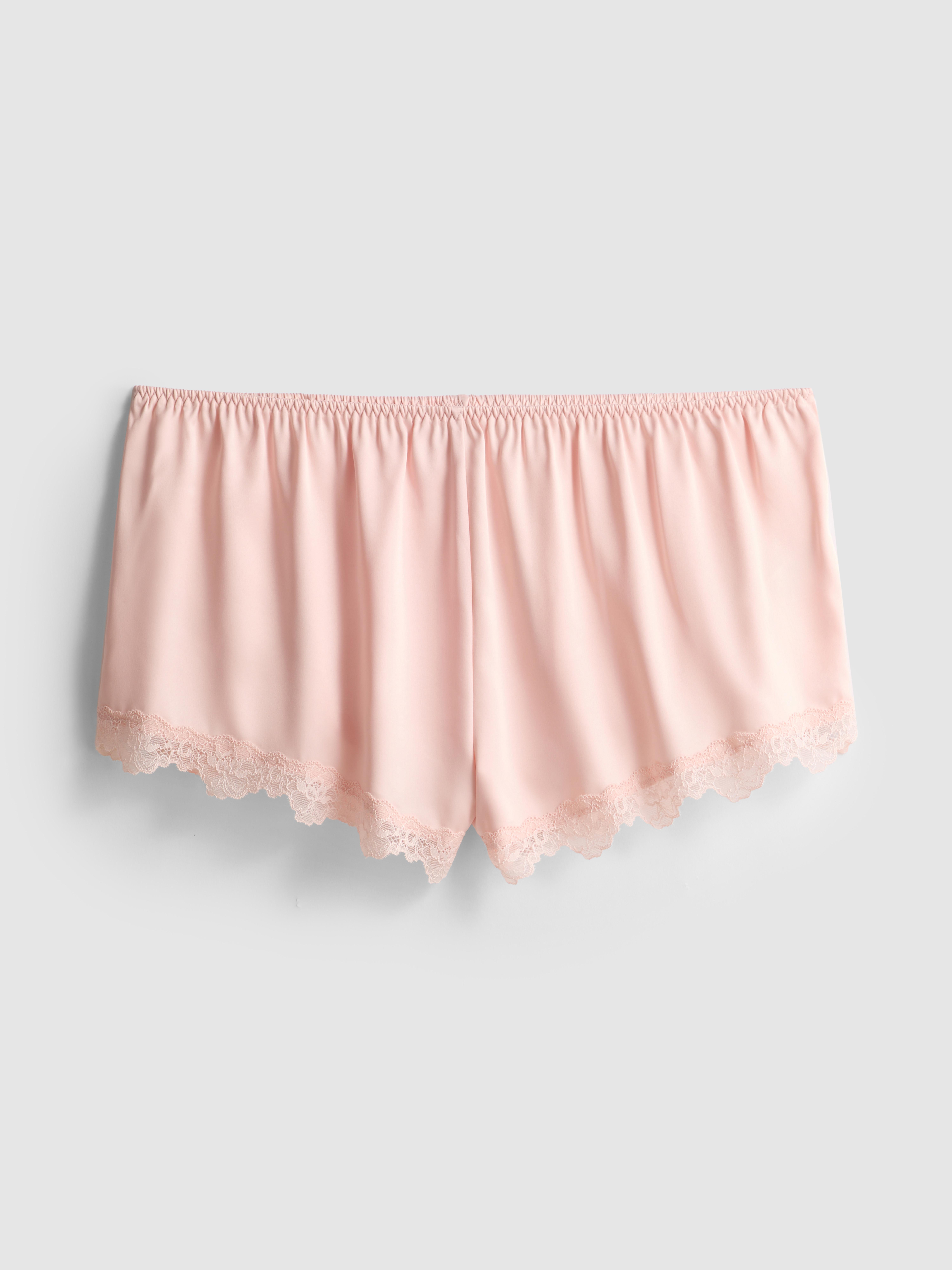 Short de pyjama en satin et dentelle The Edit